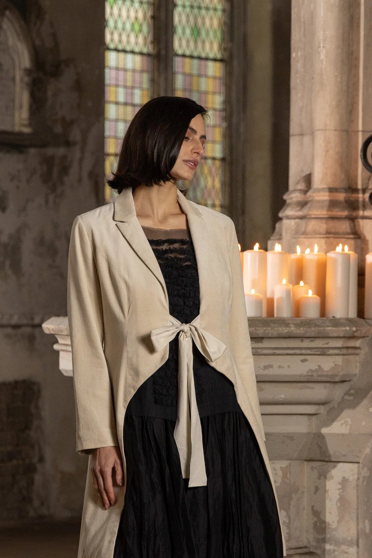 Rowena Top - Cotton Mesh Black