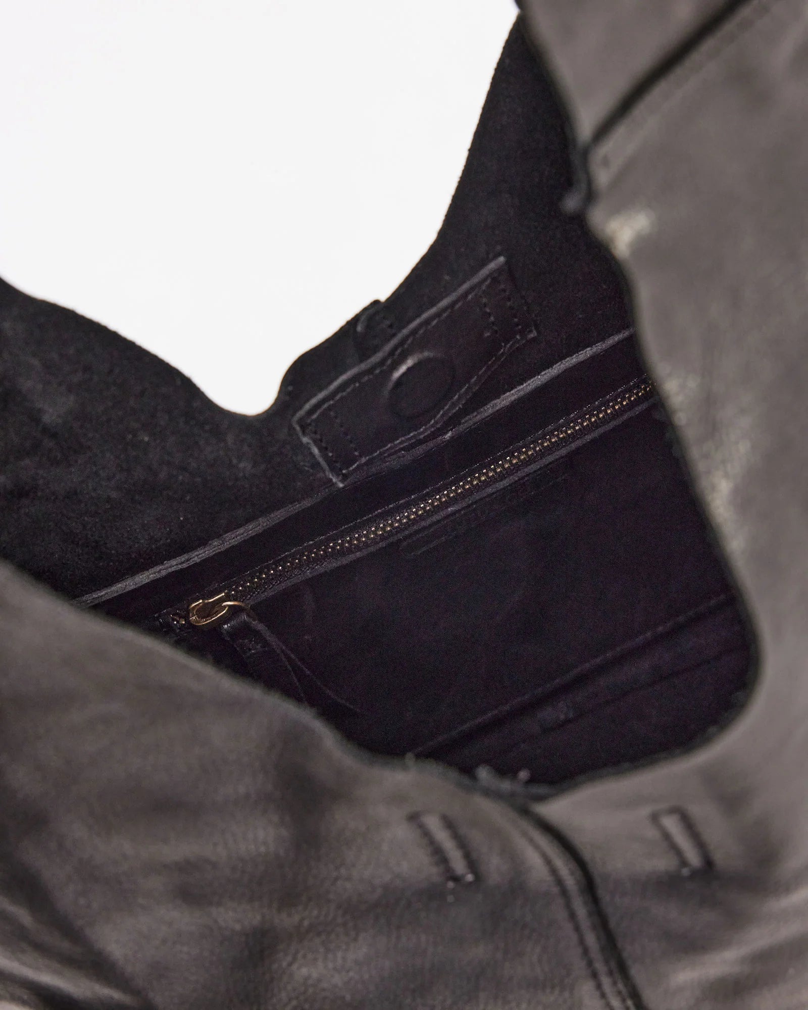 Unlined Slouchy Bag - Black