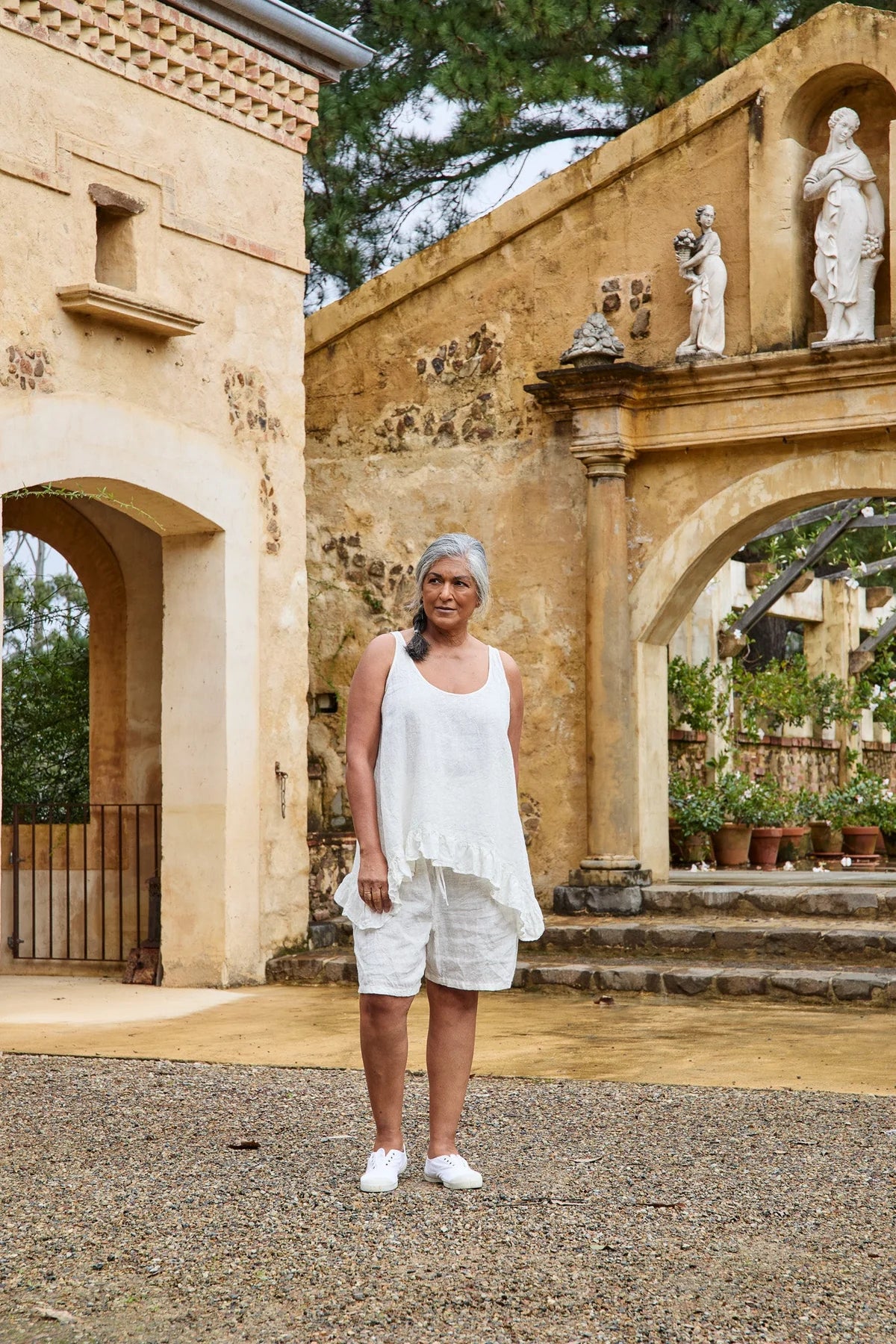 SURI CAMISOLE - LINEN - white