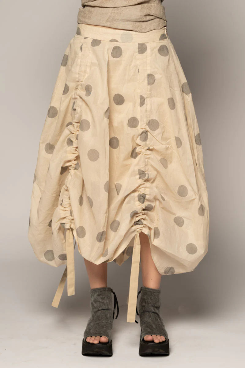 Dotto Gather Skirt - Cotton Organdy Natural