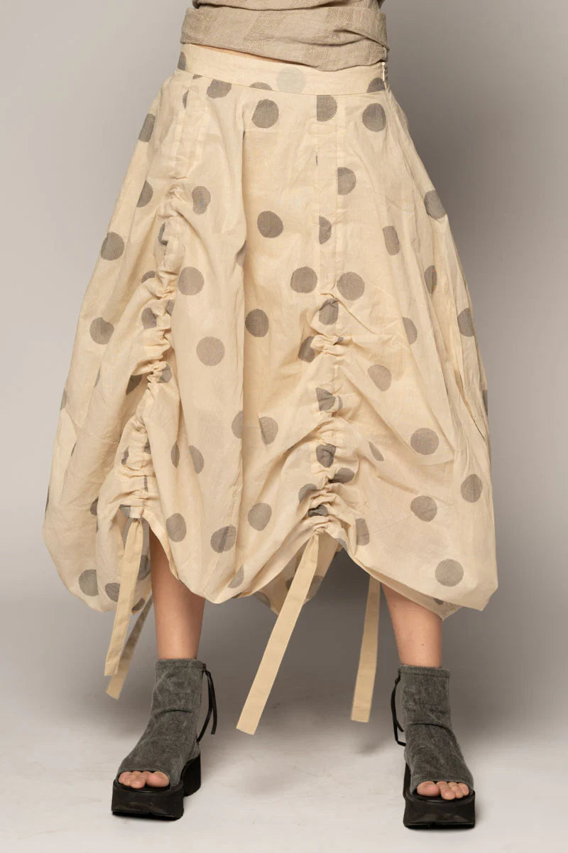 Dotto Gather Skirt - Cotton Organdy Natural