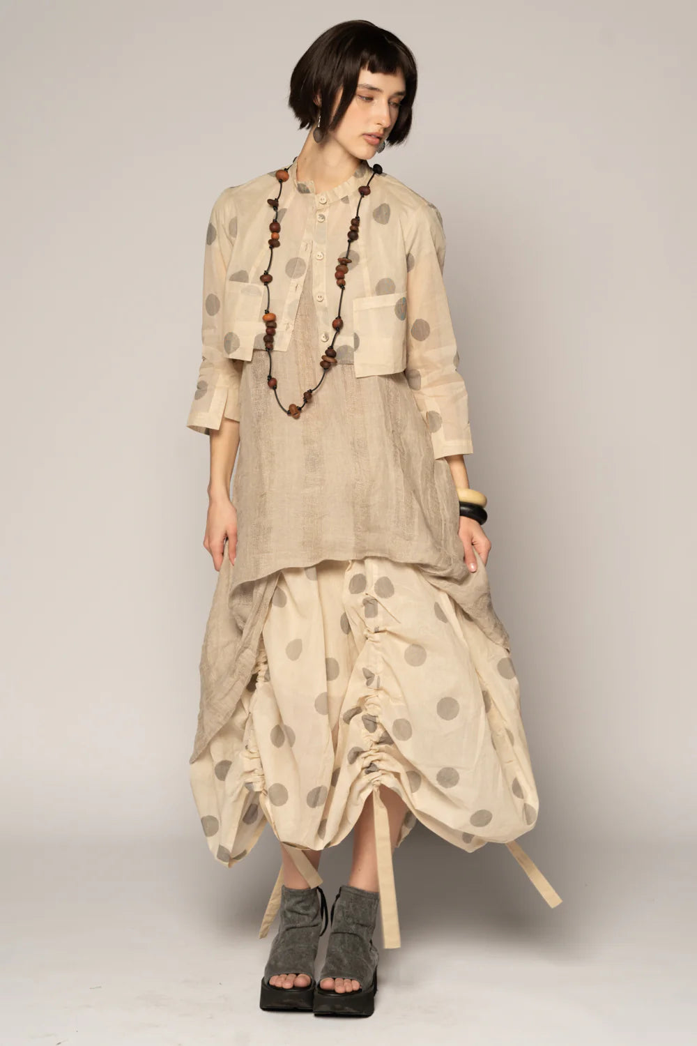 Dotto Short Jacket - Cotton Organdy Natural