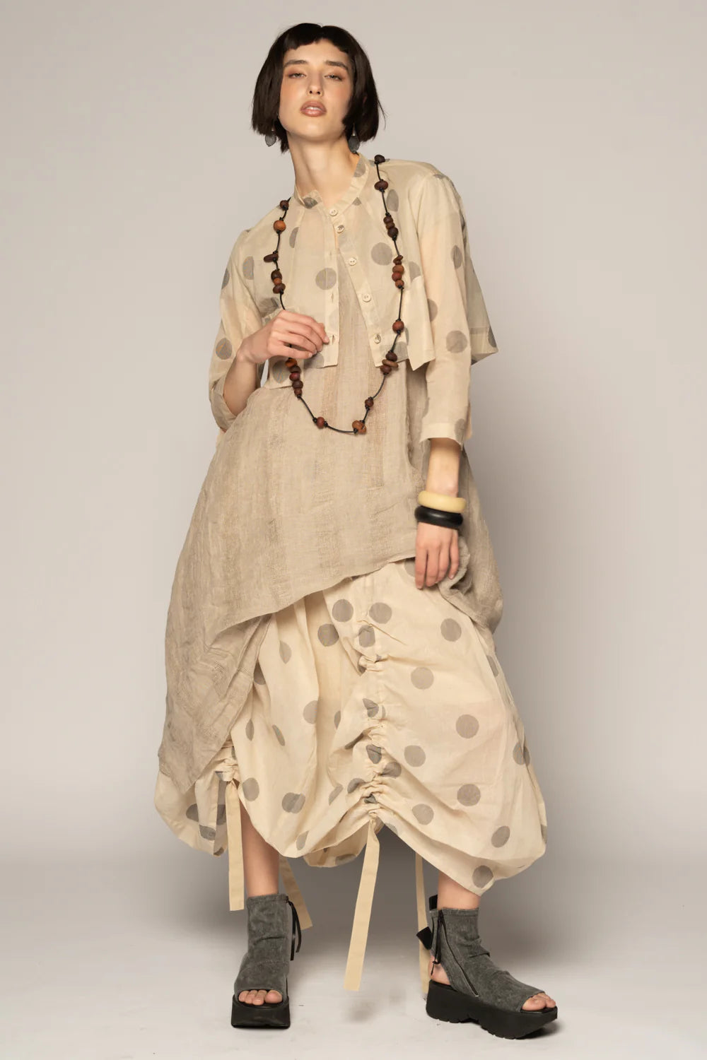 Dotto Short Jacket - Cotton Organdy Natural