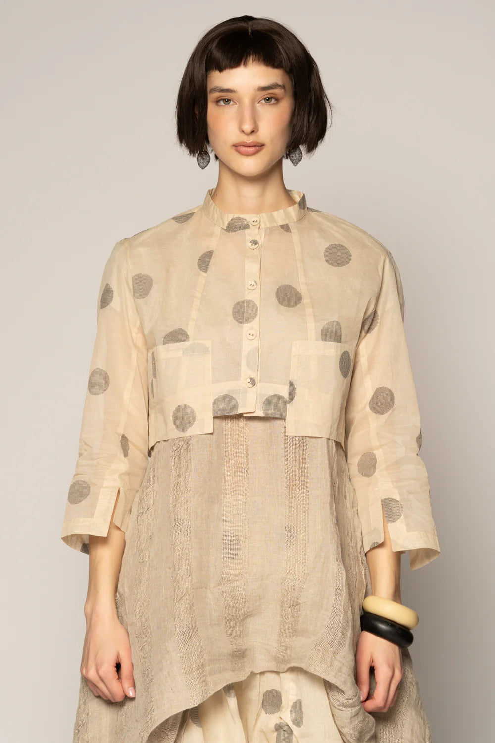 Dotto Short Jacket - Cotton Organdy Natural