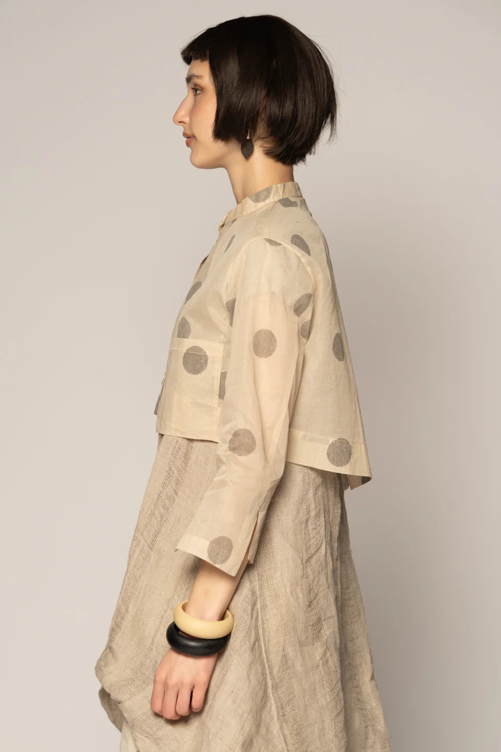 Dotto Short Jacket - Cotton Organdy Natural