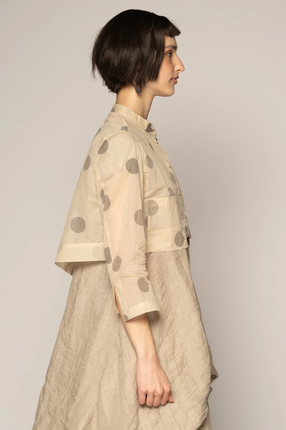 Dotto Short Jacket - Cotton Organdy Natural