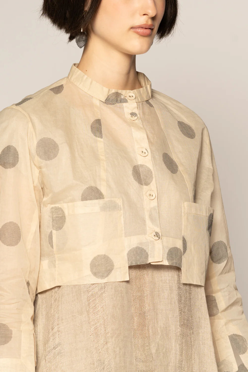 Dotto Short Jacket - Cotton Organdy Natural