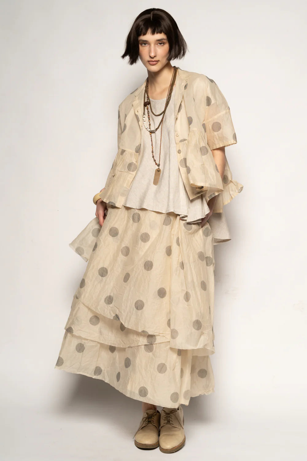 Dotto Layer Skirt - Cotton Organdy Natural