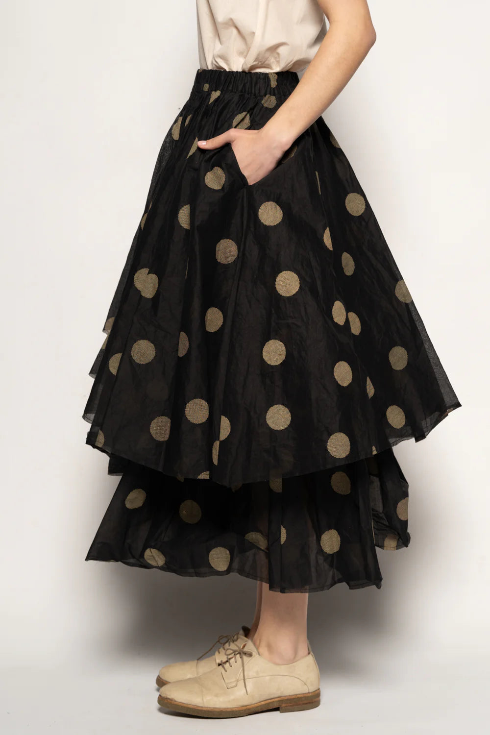 Dotto Layer Skirt - Cotton Organdy Black