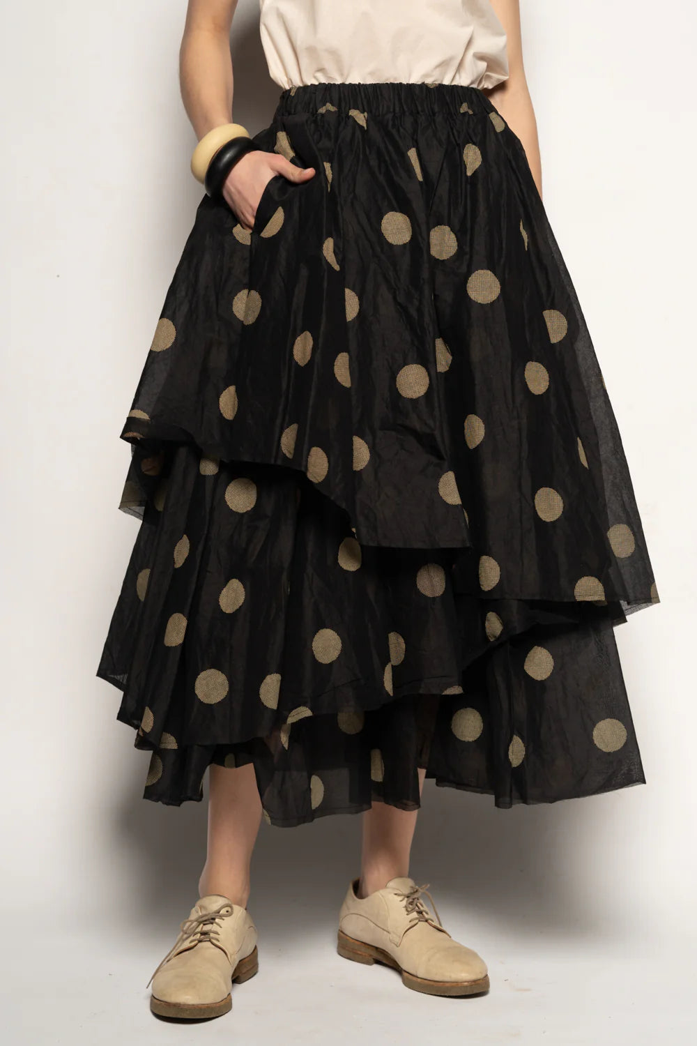 Dotto Layer Skirt - Cotton Organdy Black