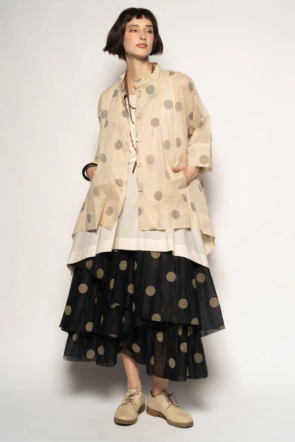 Dotto Duster Jacket - Cotton Organdy Natural