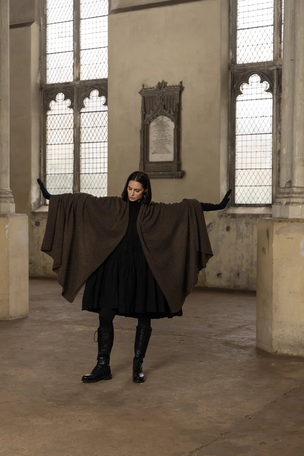 WINSTON SHAWL WOOL - Chocolate