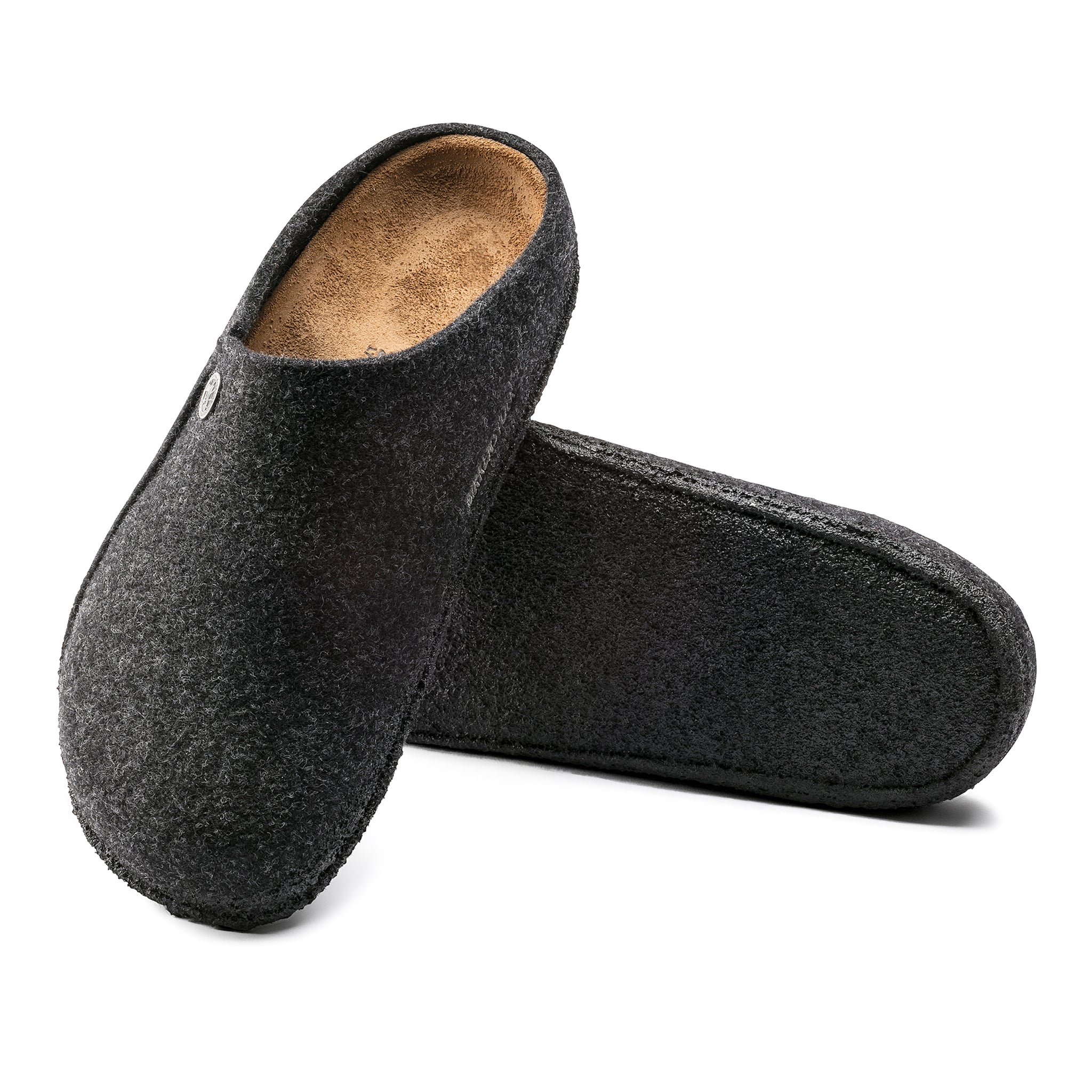 Zermatt Wool Felt Slippers Anthracite