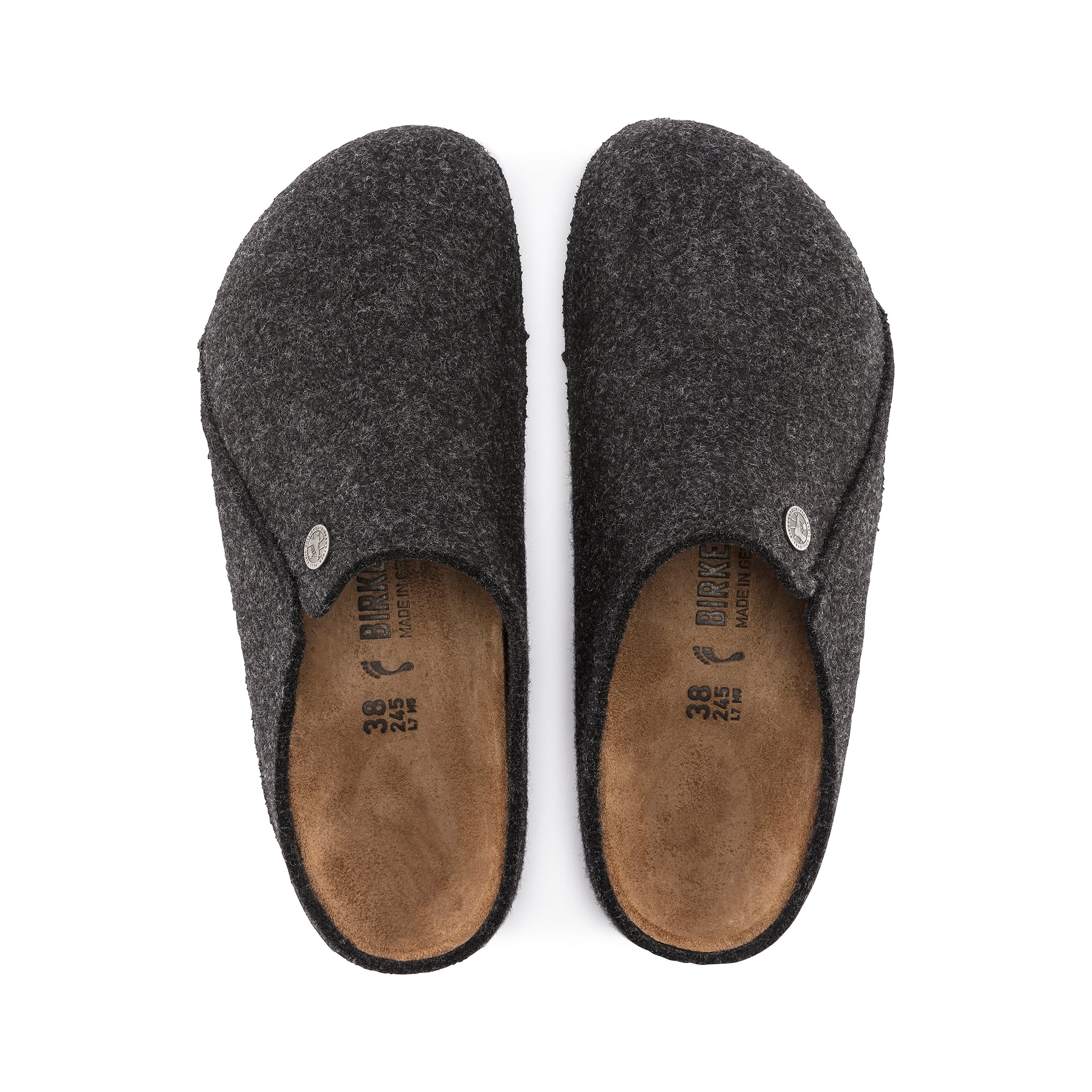 Zermatt Wool Felt Slippers Anthracite