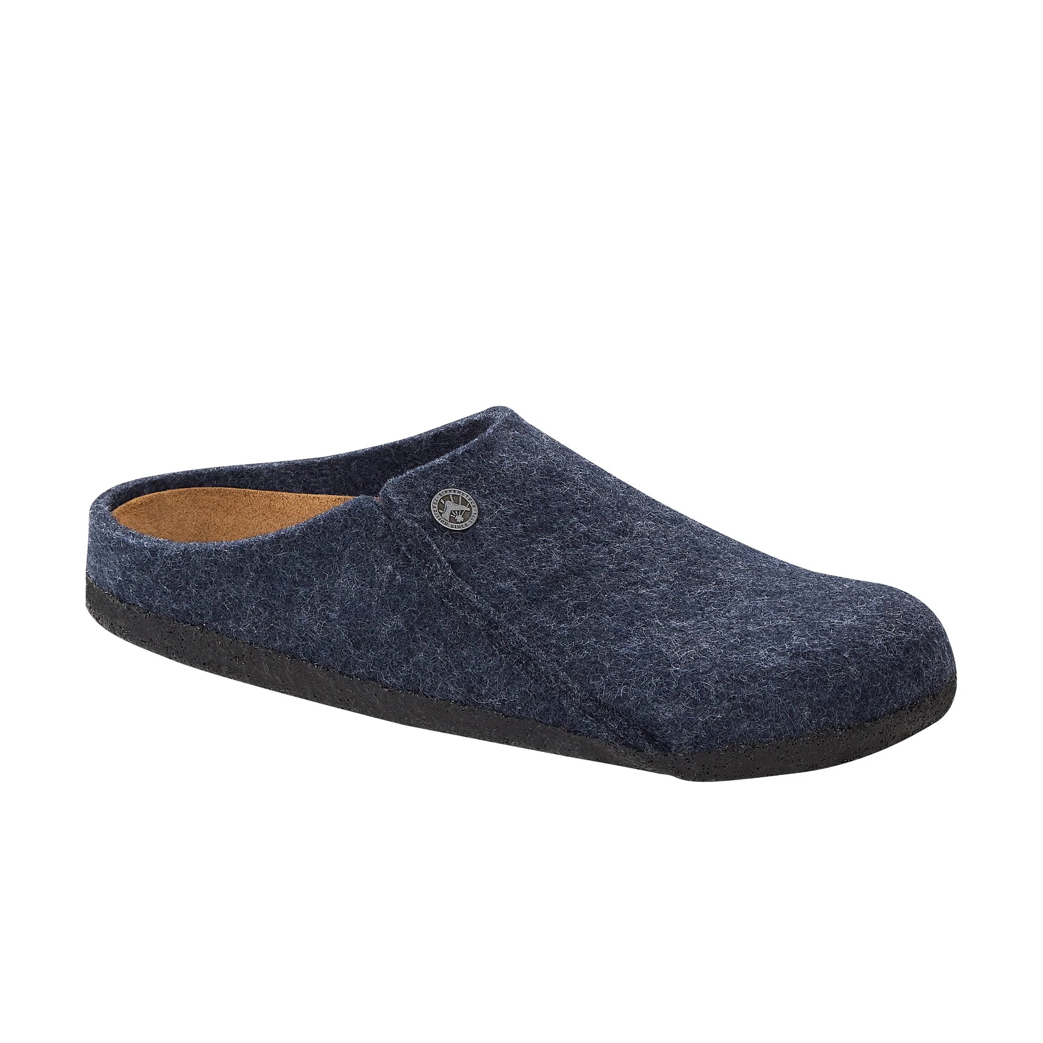 Zermatt Dark Blue Wool Felt Slippers