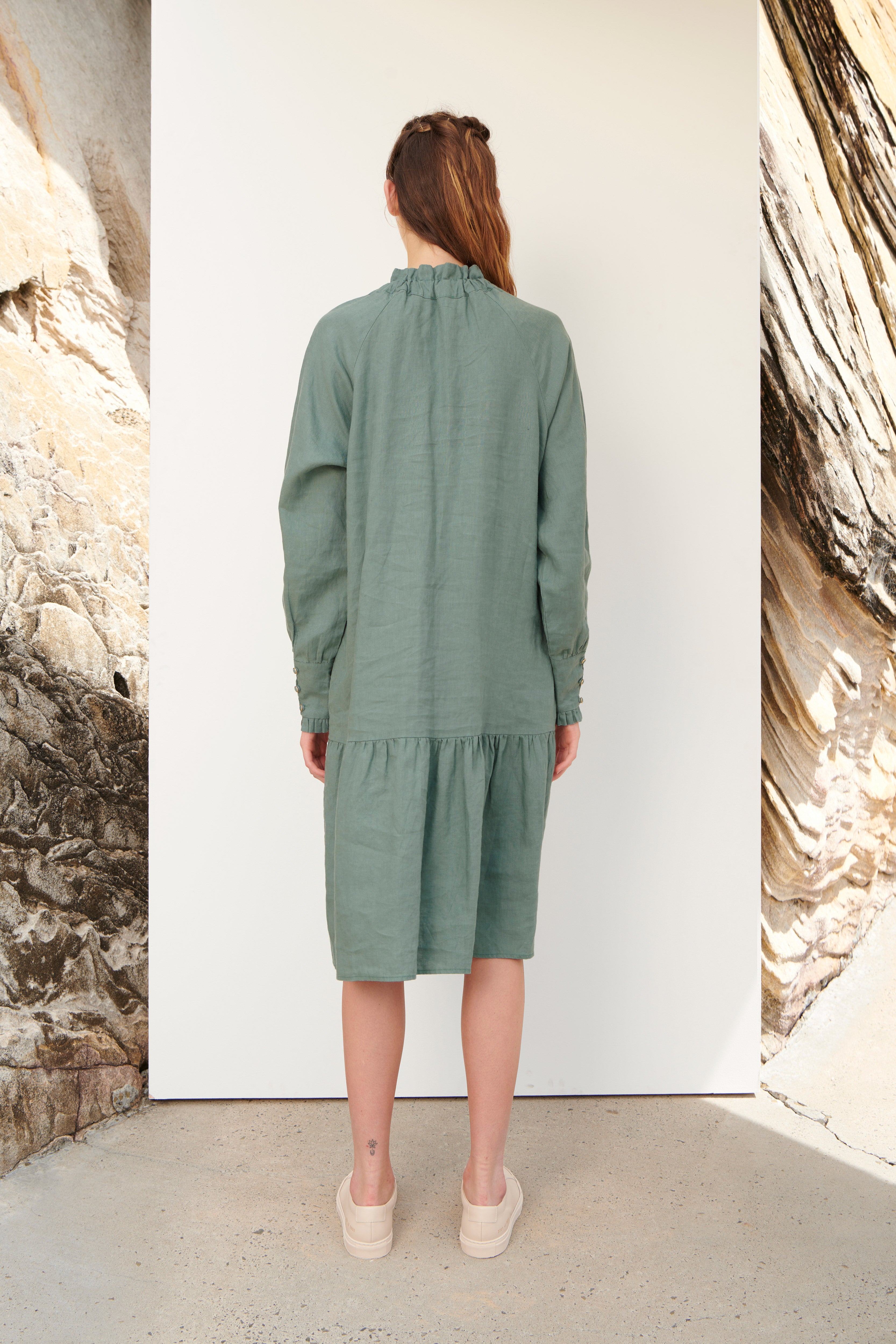 Cecile Linen Dress - Sea