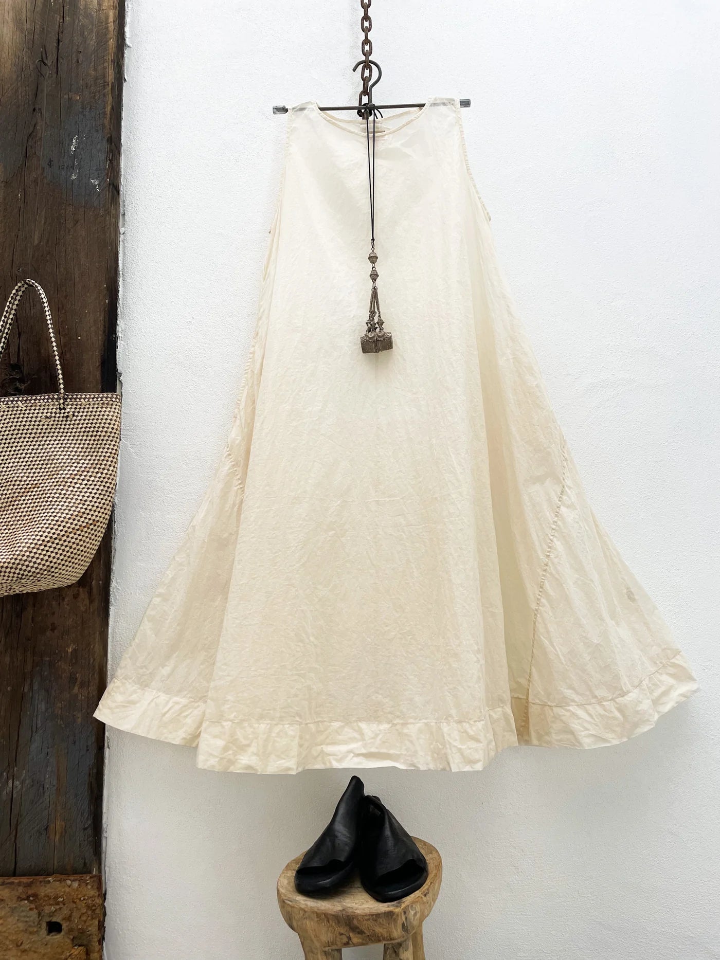 Zahra Cotton Organdy Dress - Warm White