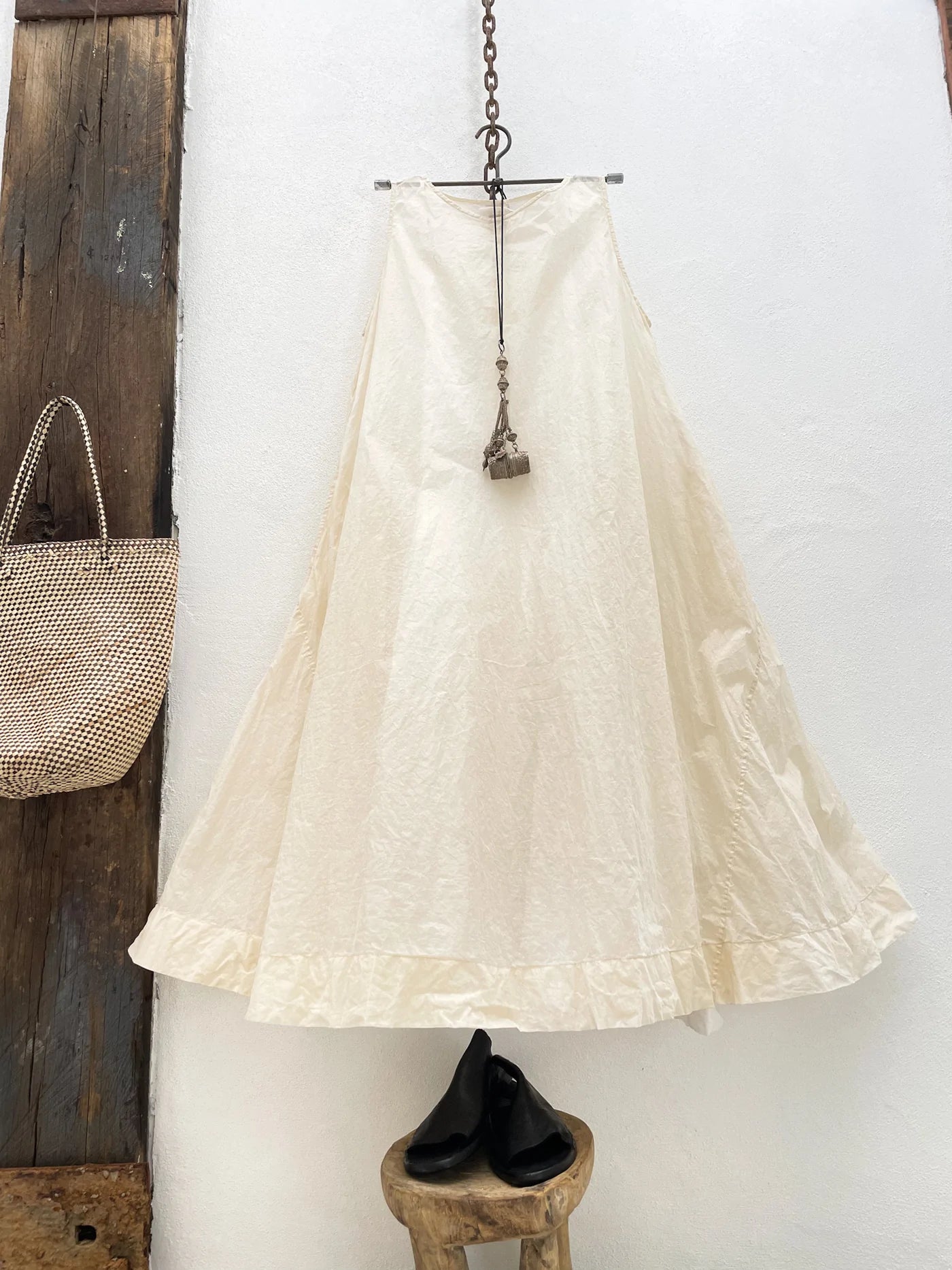 Zahra Cotton Organdy Dress - Warm White