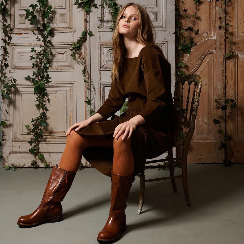 Patron Pinwale Corduroy Dress - Amber
