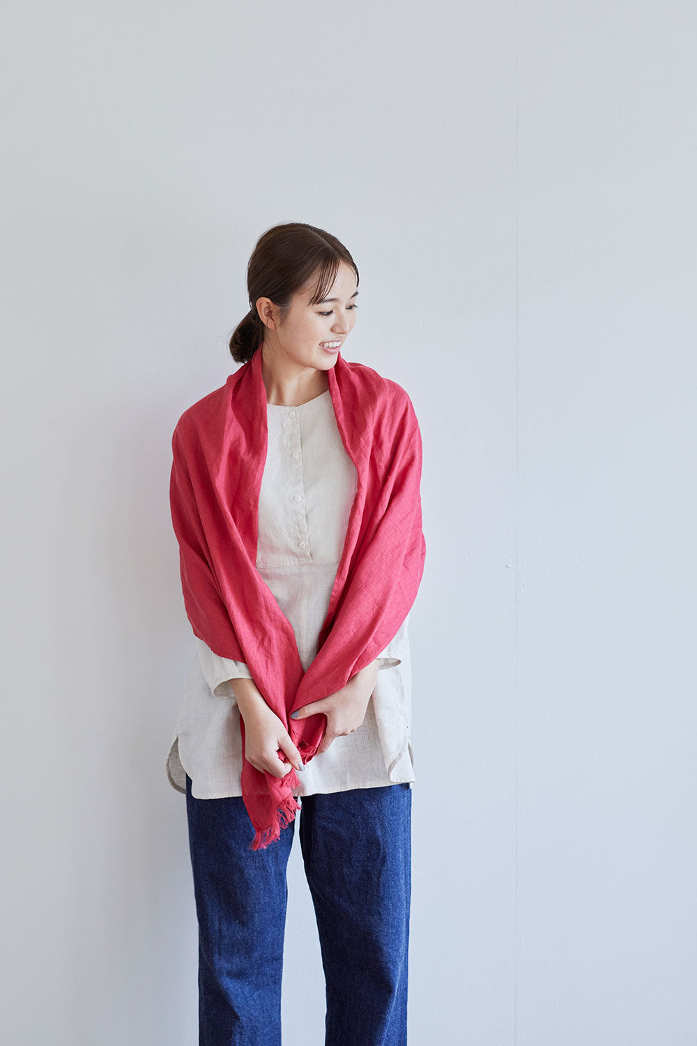 roserie scarf: red rose