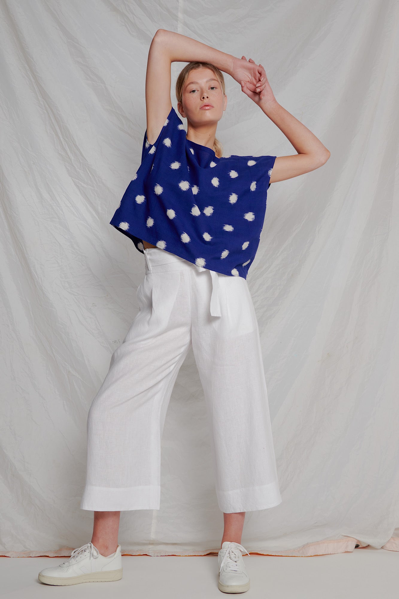 Ori Top - Blue/Ivory