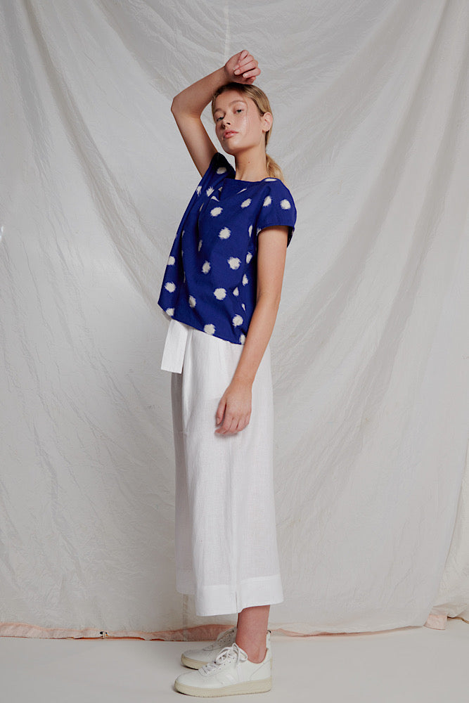 Ori Top - Blue/Ivory