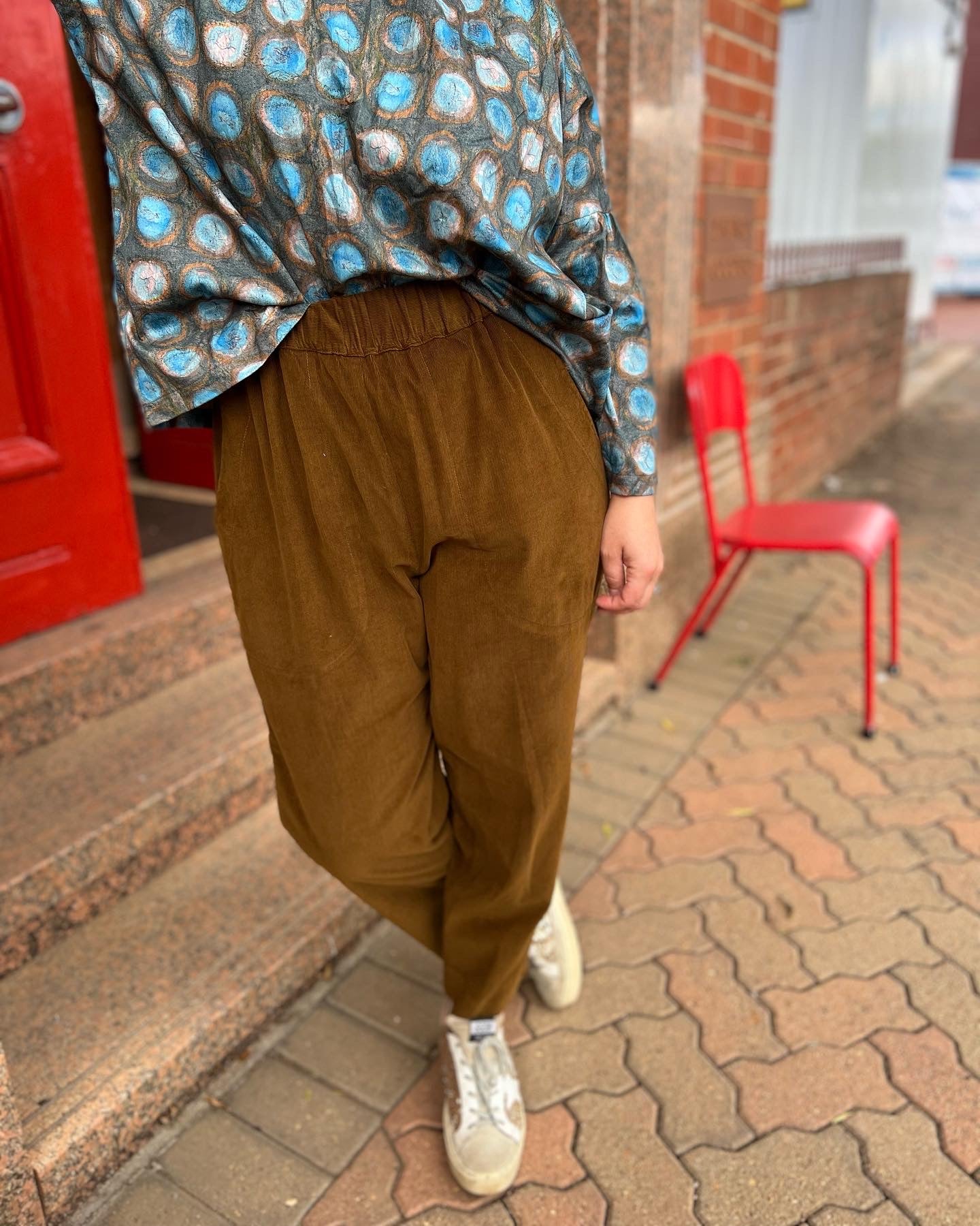 Hester Pinwale Corduroy Pull On Pants - Amber