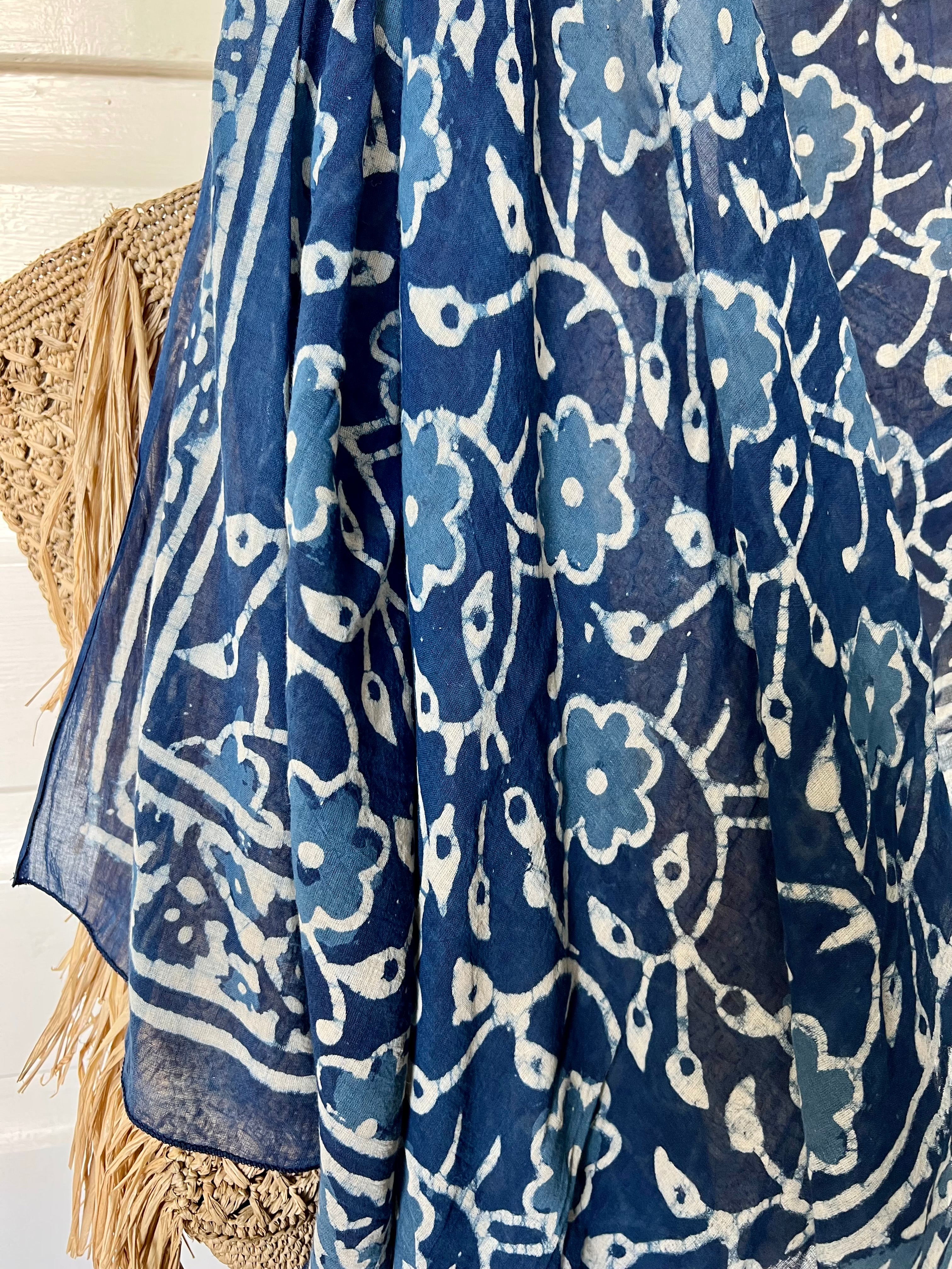 Sarong - Blues Floral