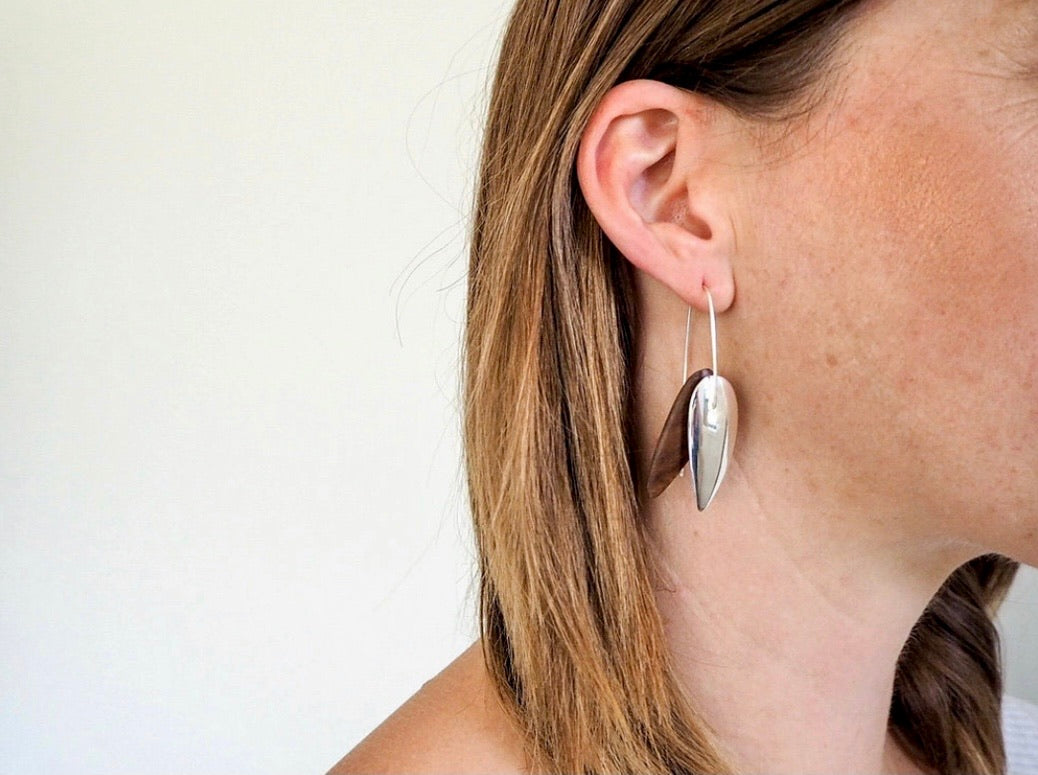 Leaf Earrings - Brown Mallee