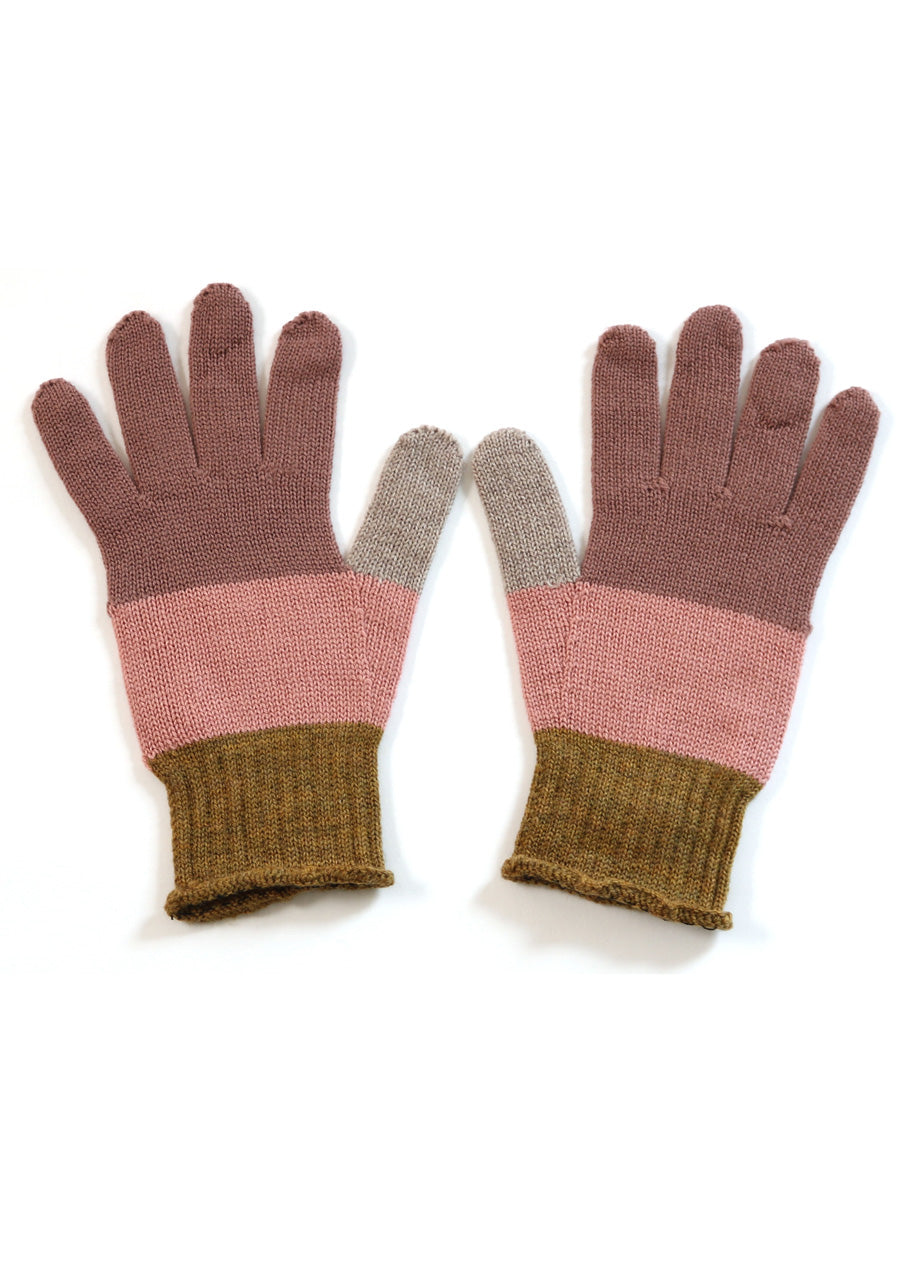 Abigail Block Colour Glove - Mocha