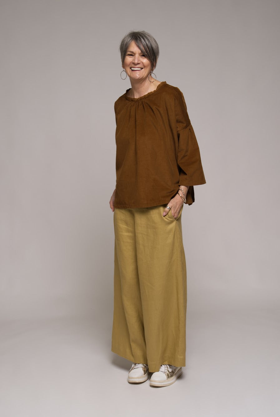 Lara linen Pant - Sahara