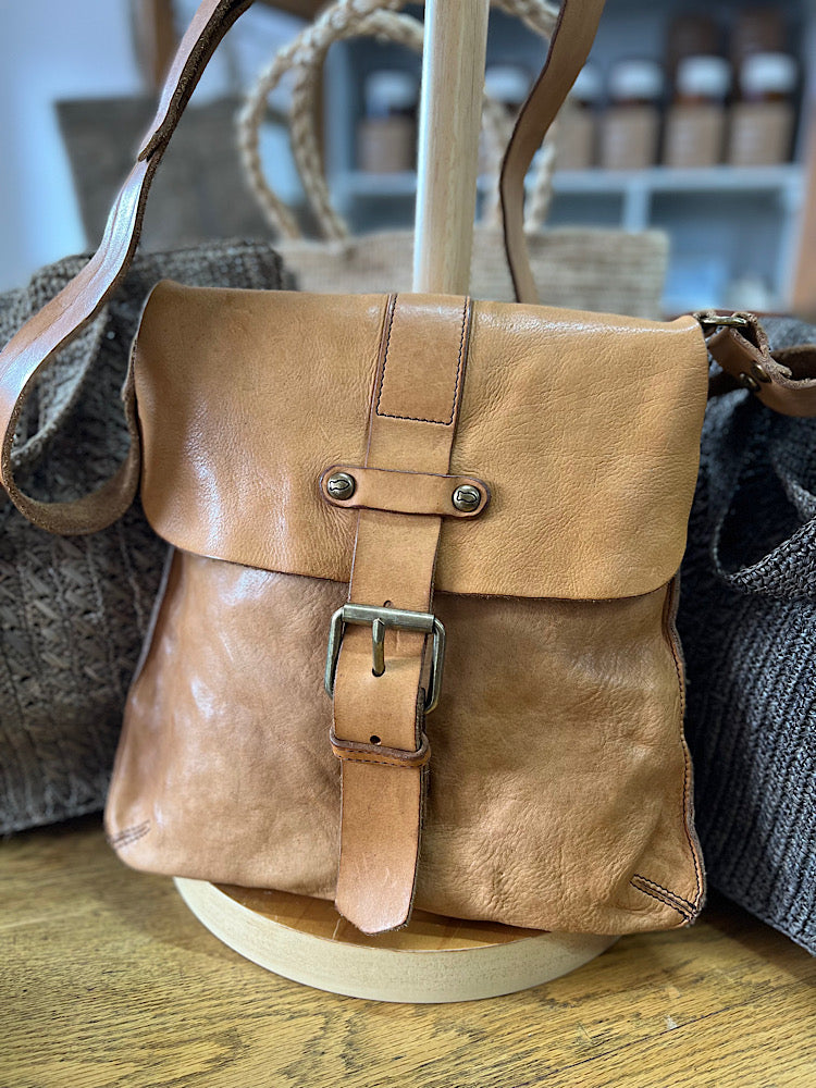 Crossbody satchel Bag - Camel
