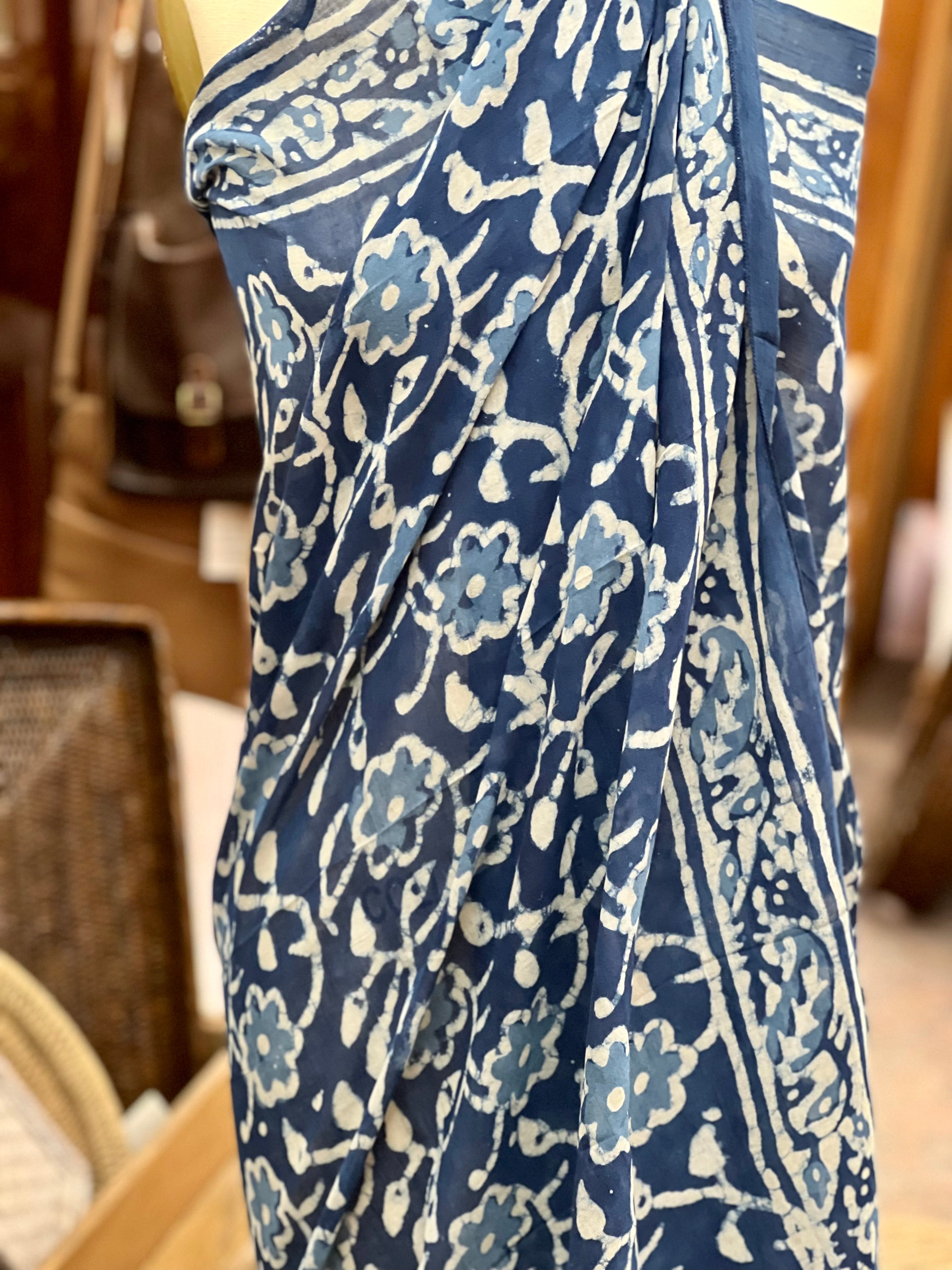 Sarong - Blues Floral