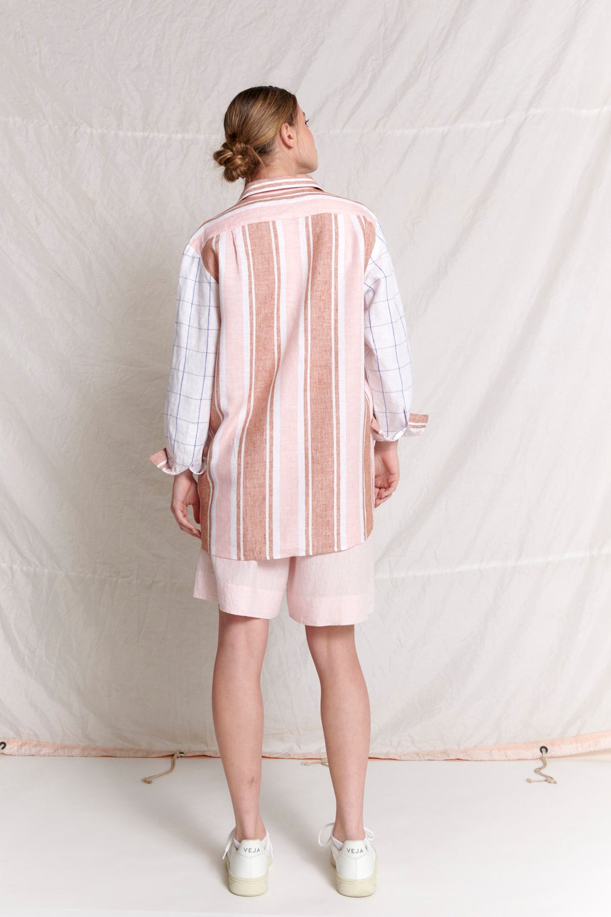 The Handsome Man Shirt Stripe/Plaid - Bronze/Petal