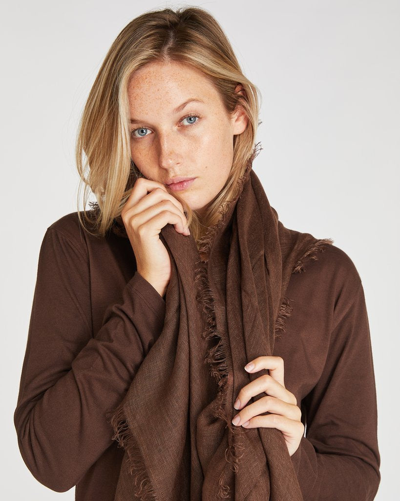 Linen Scarf - Potting Soil