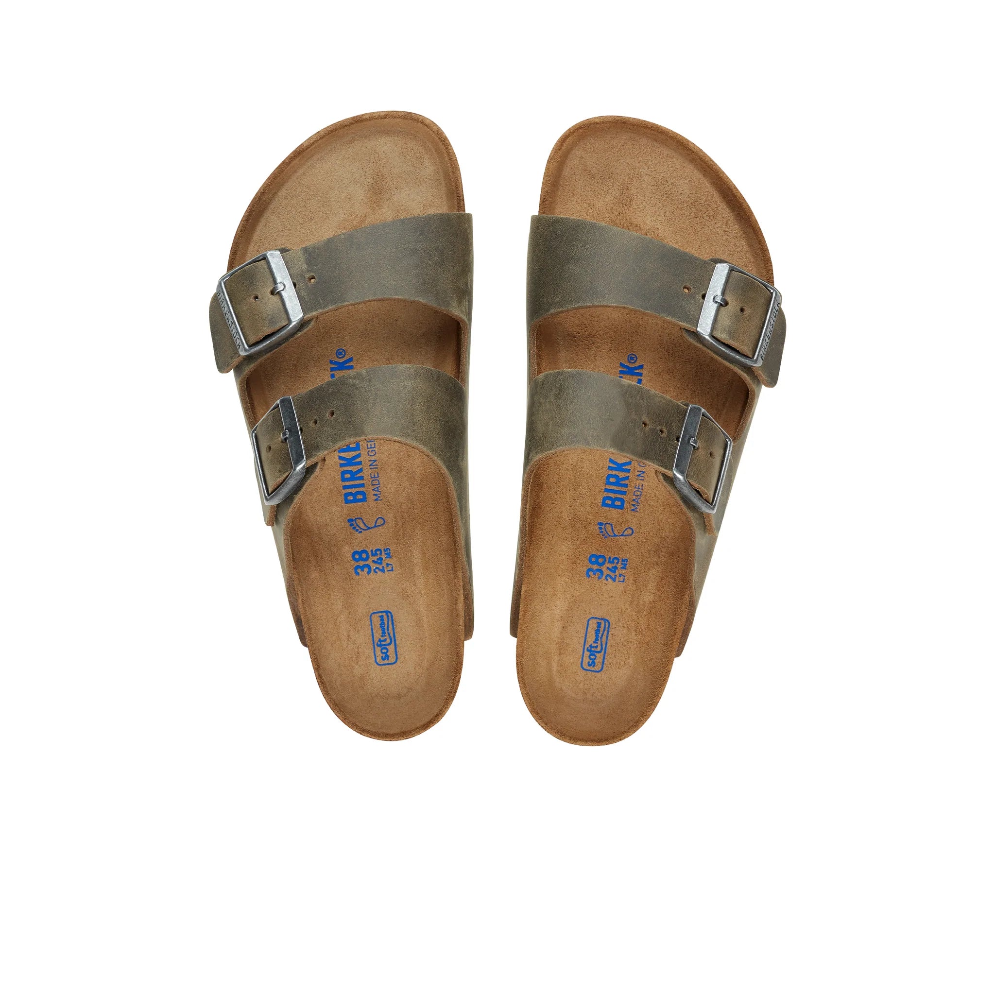 Arizona Soft Footbed in Faded Kahki Oiled Leather