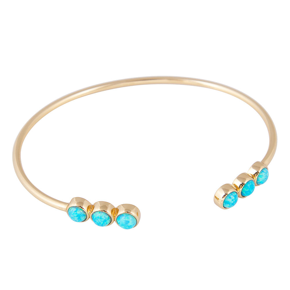 Blue Opal Crystal Cuff