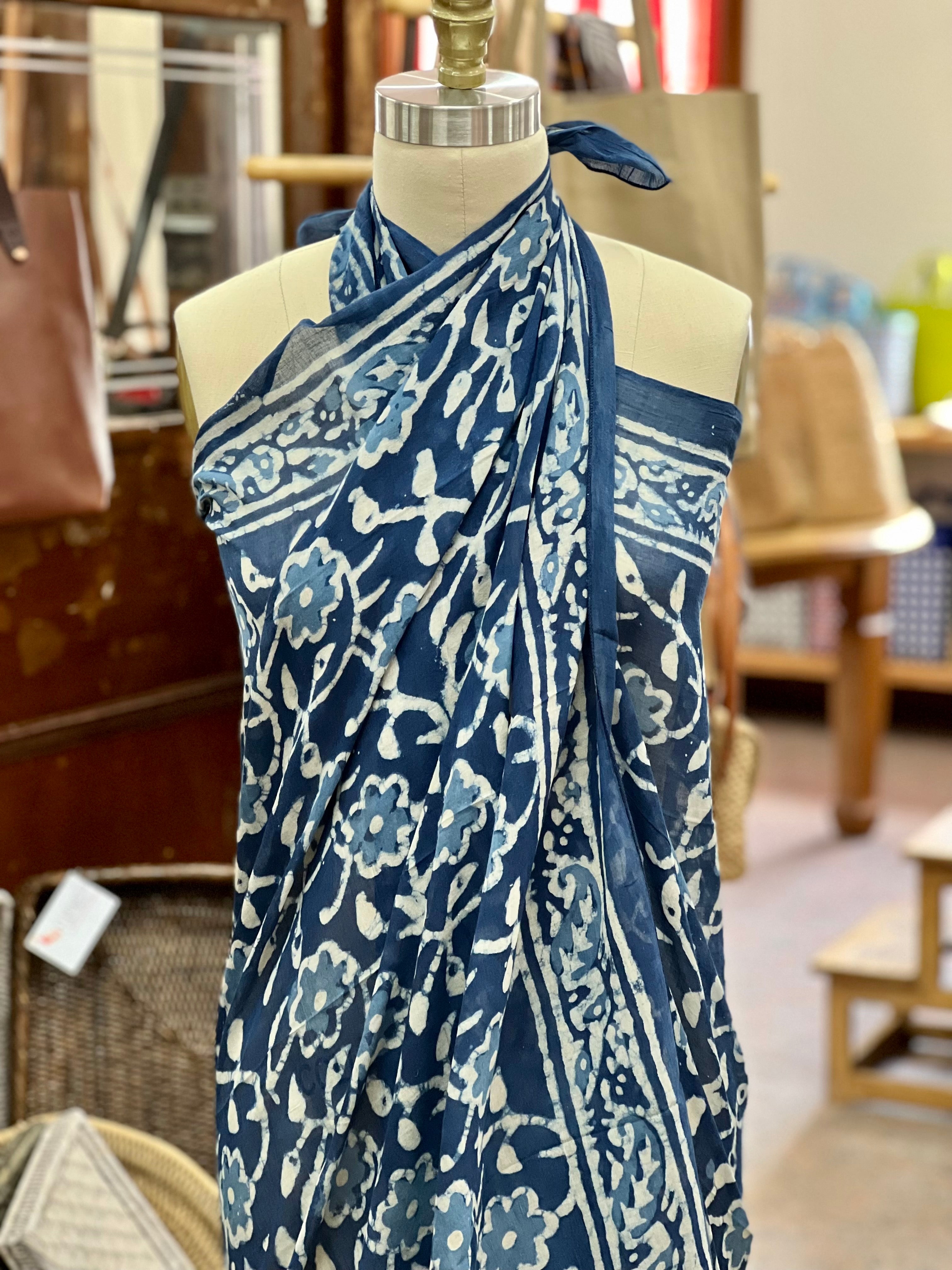 Sarong - Blues Floral