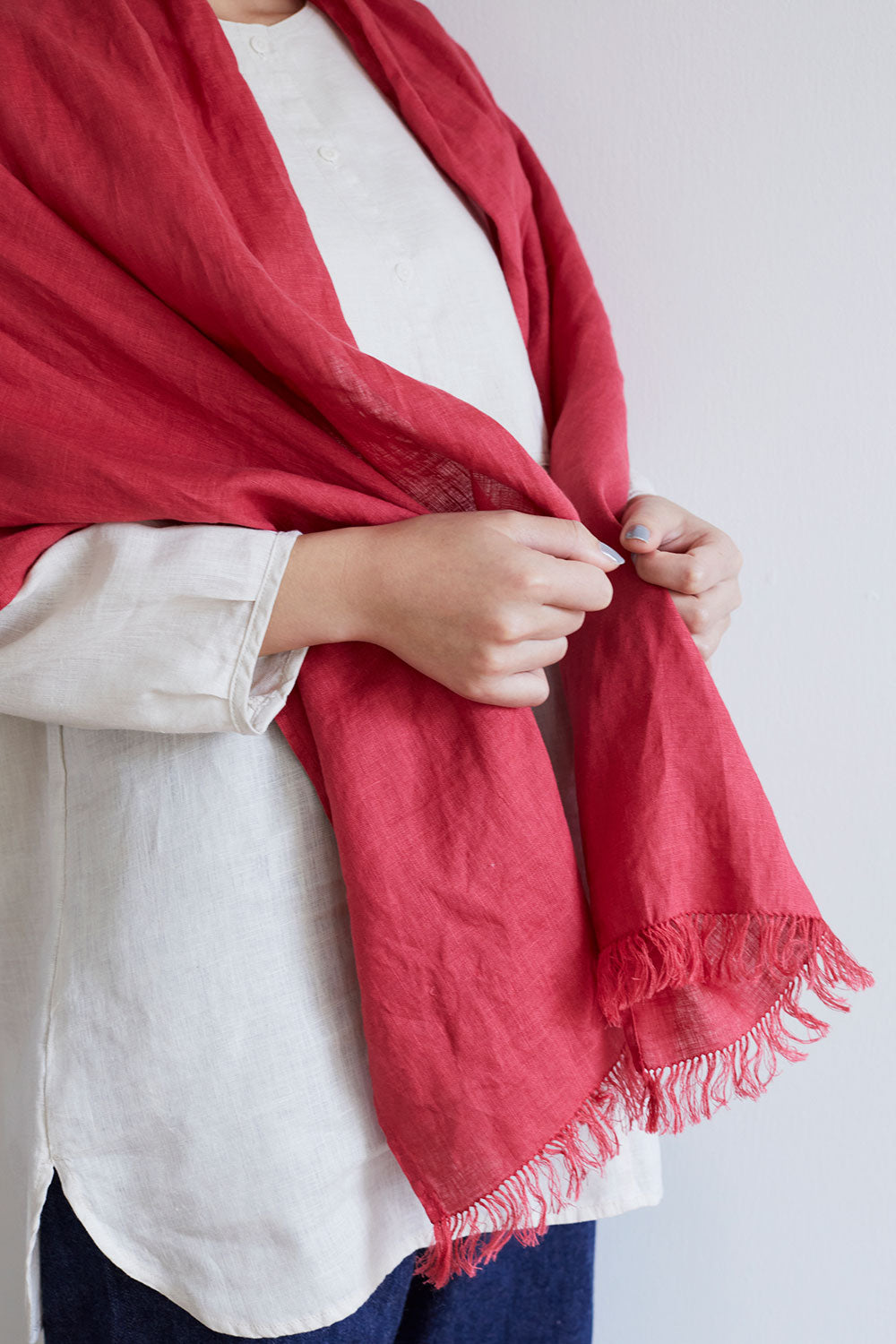 roserie scarf: red rose