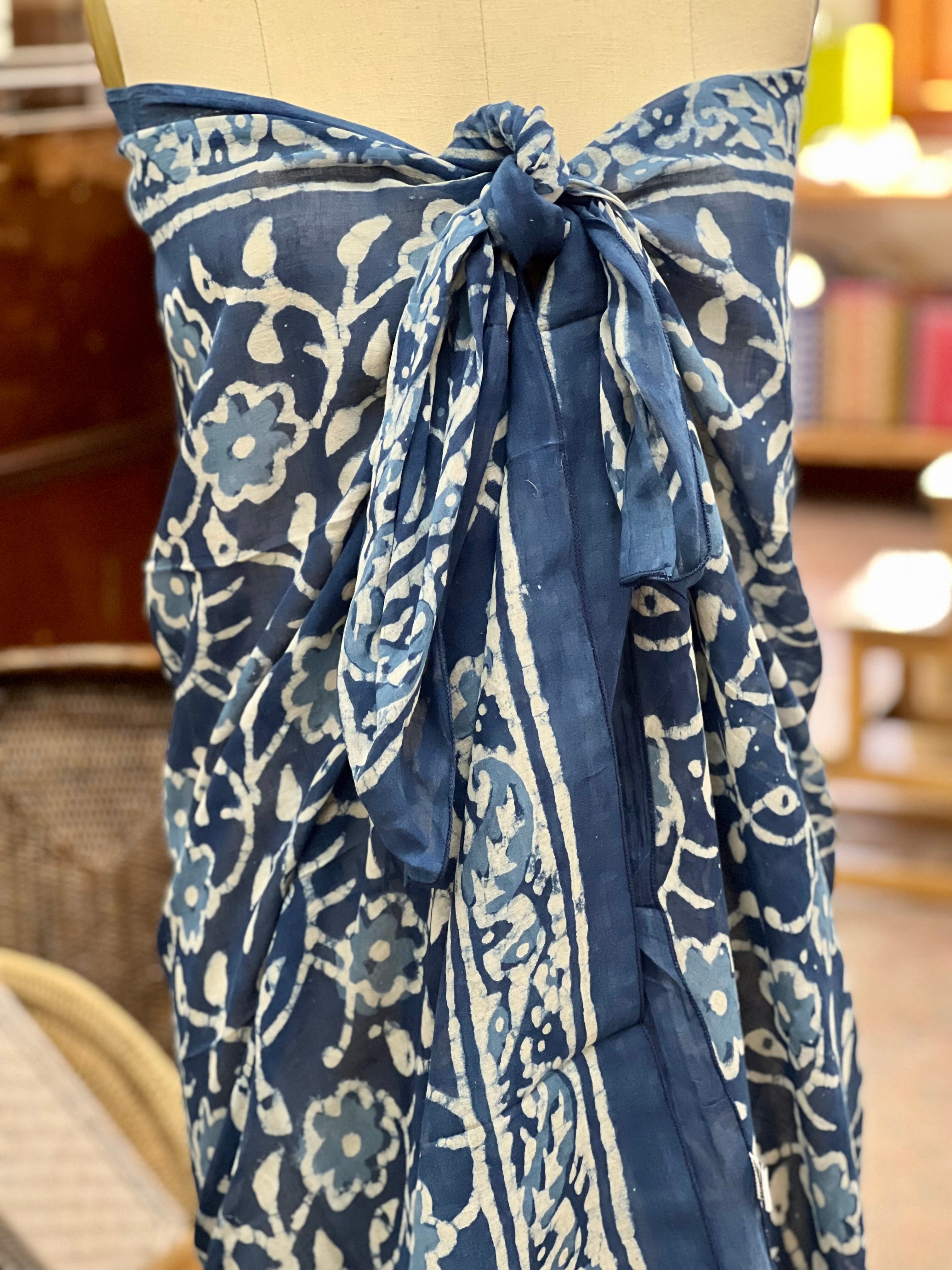 Sarong - Blues Floral