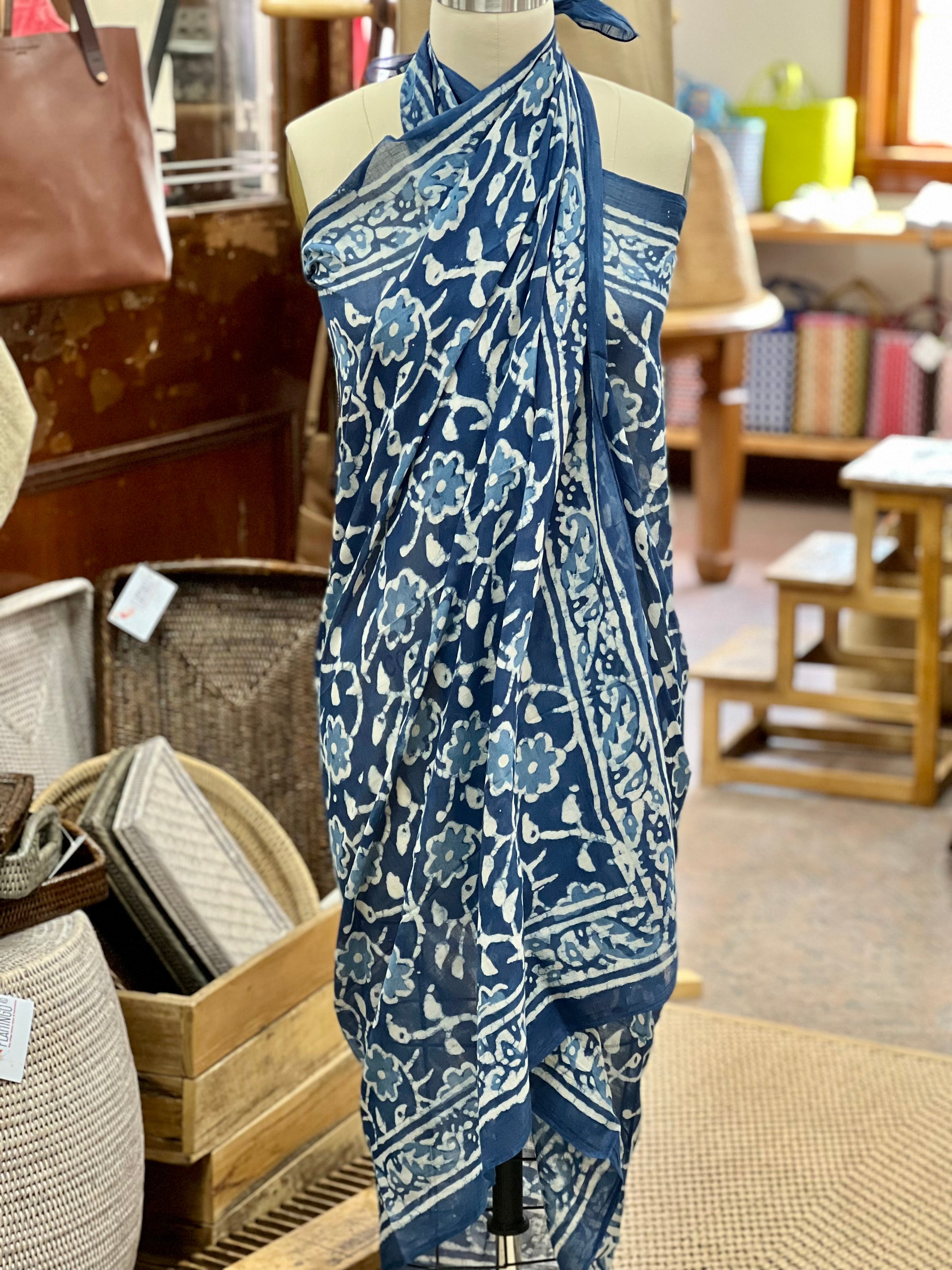 Sarong - Blues Floral