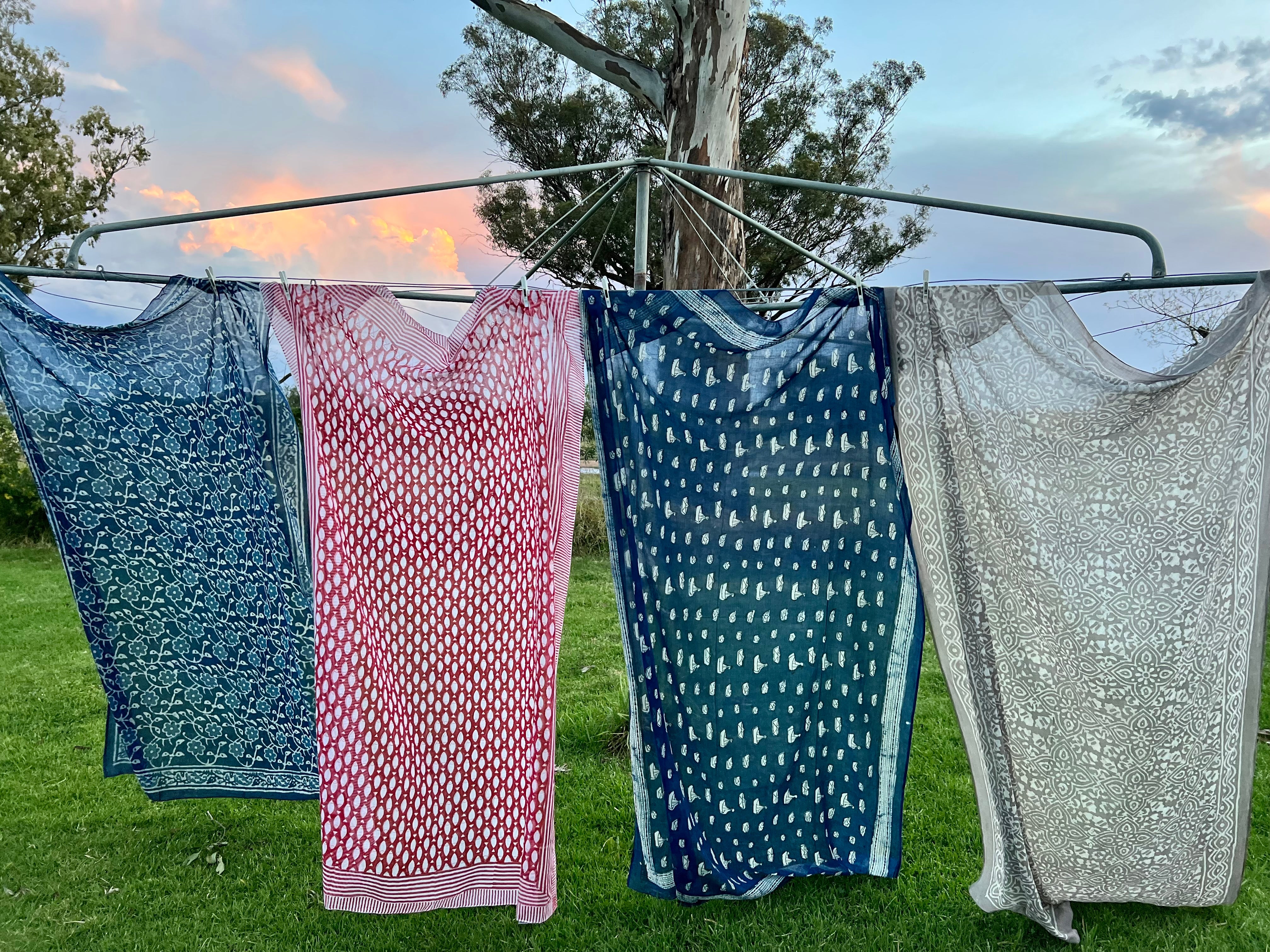 Sarong - Blues Floral