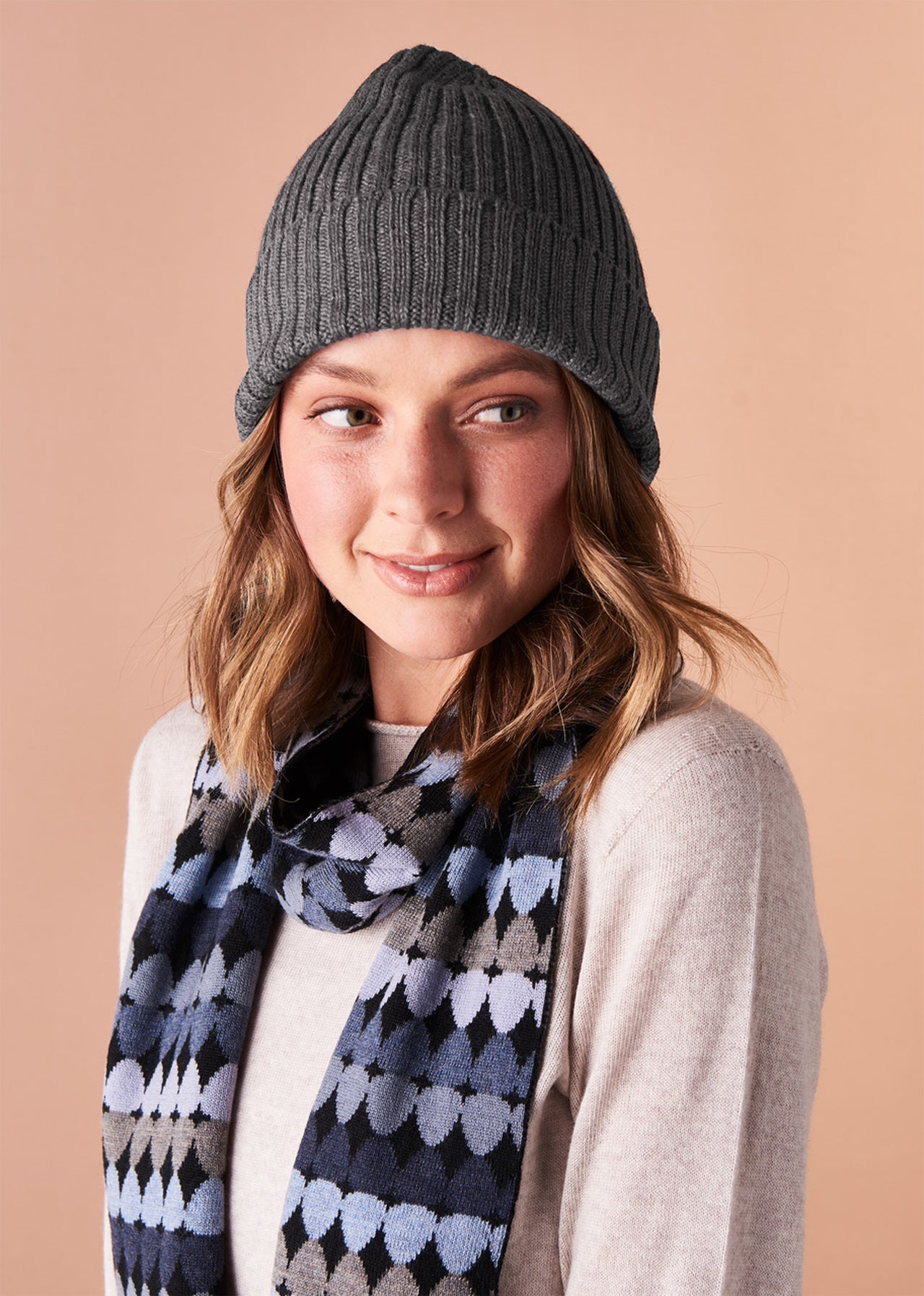 Teddy Rib Beanie - Mink