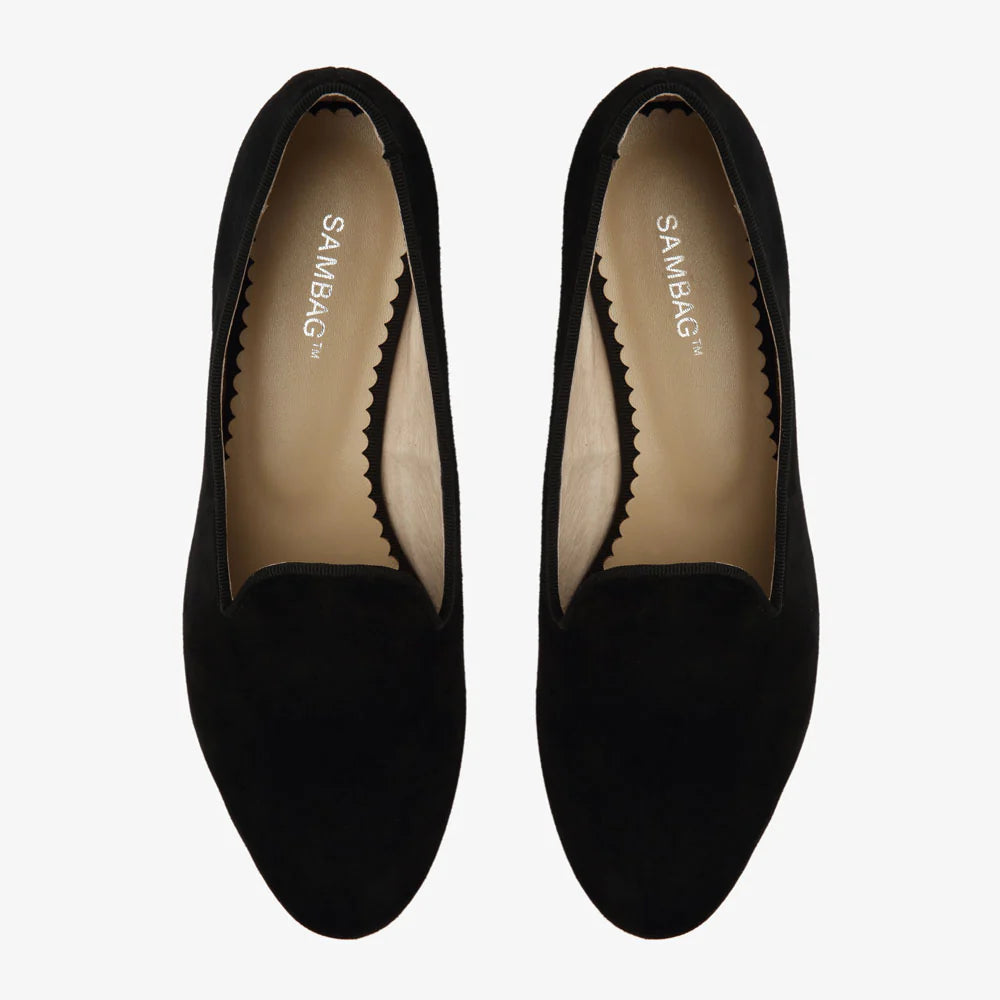 Pre-loved Sambag Lola Black Suede Loafer