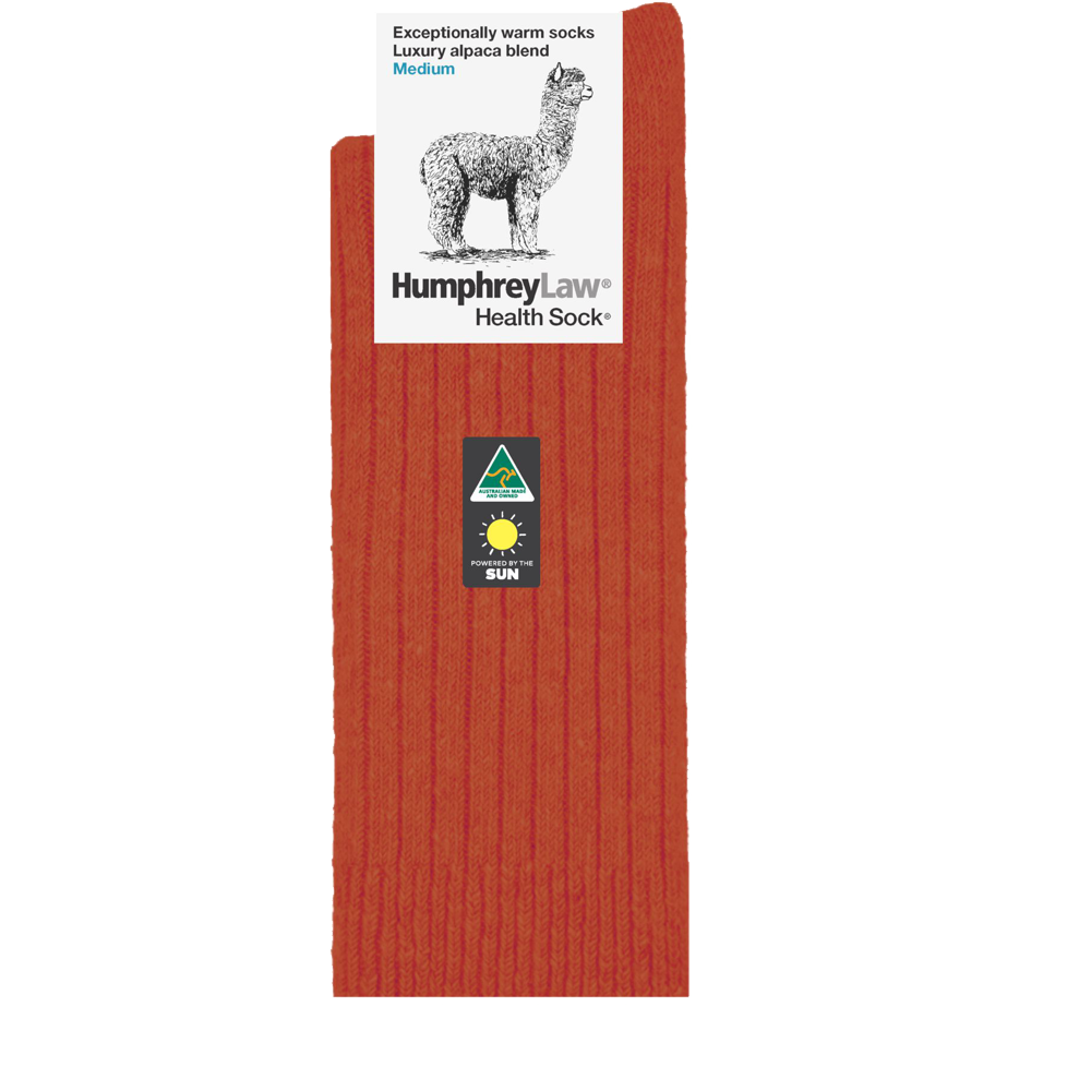 Alpaca Health Sock - Terracotta