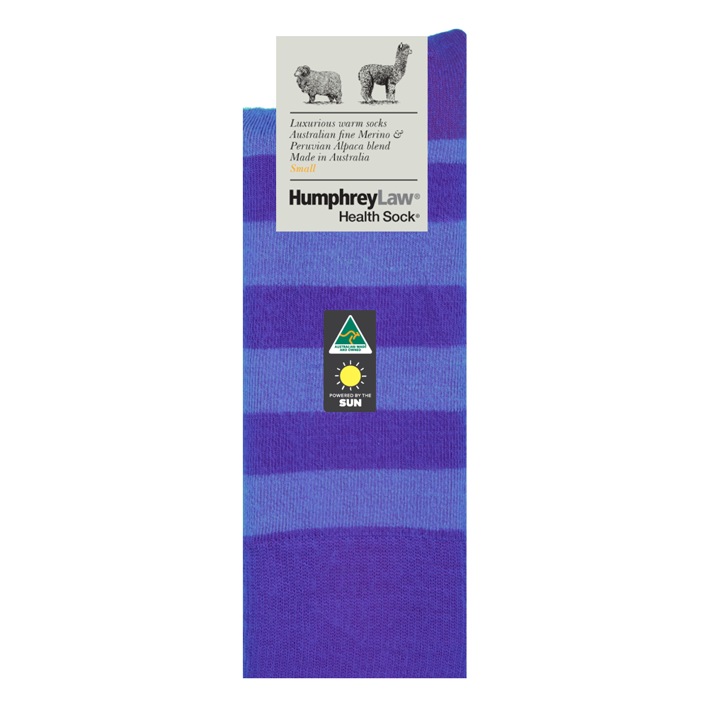 Fine Merino/Baby Alpaca Blend Health Sock - Ultra Violet