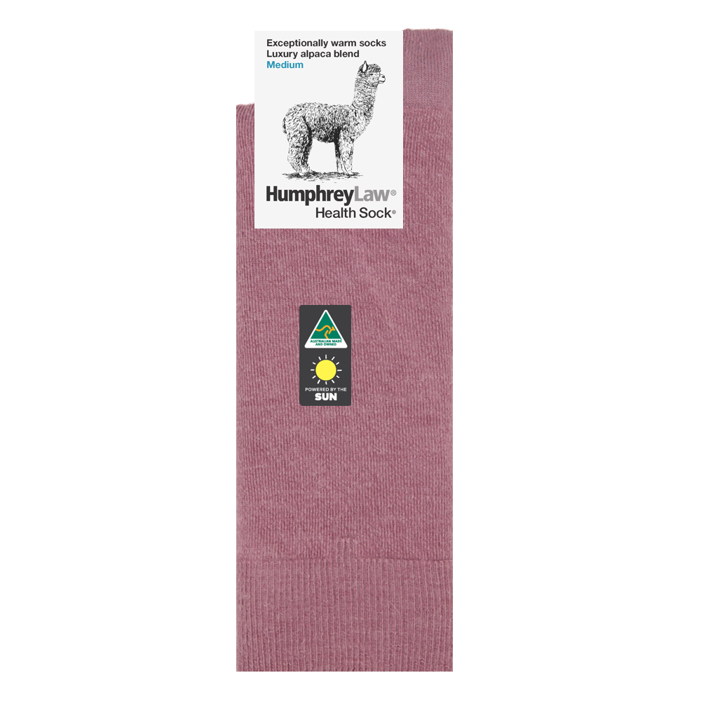Baby Alpaca Blend Health Sock - Old Rose