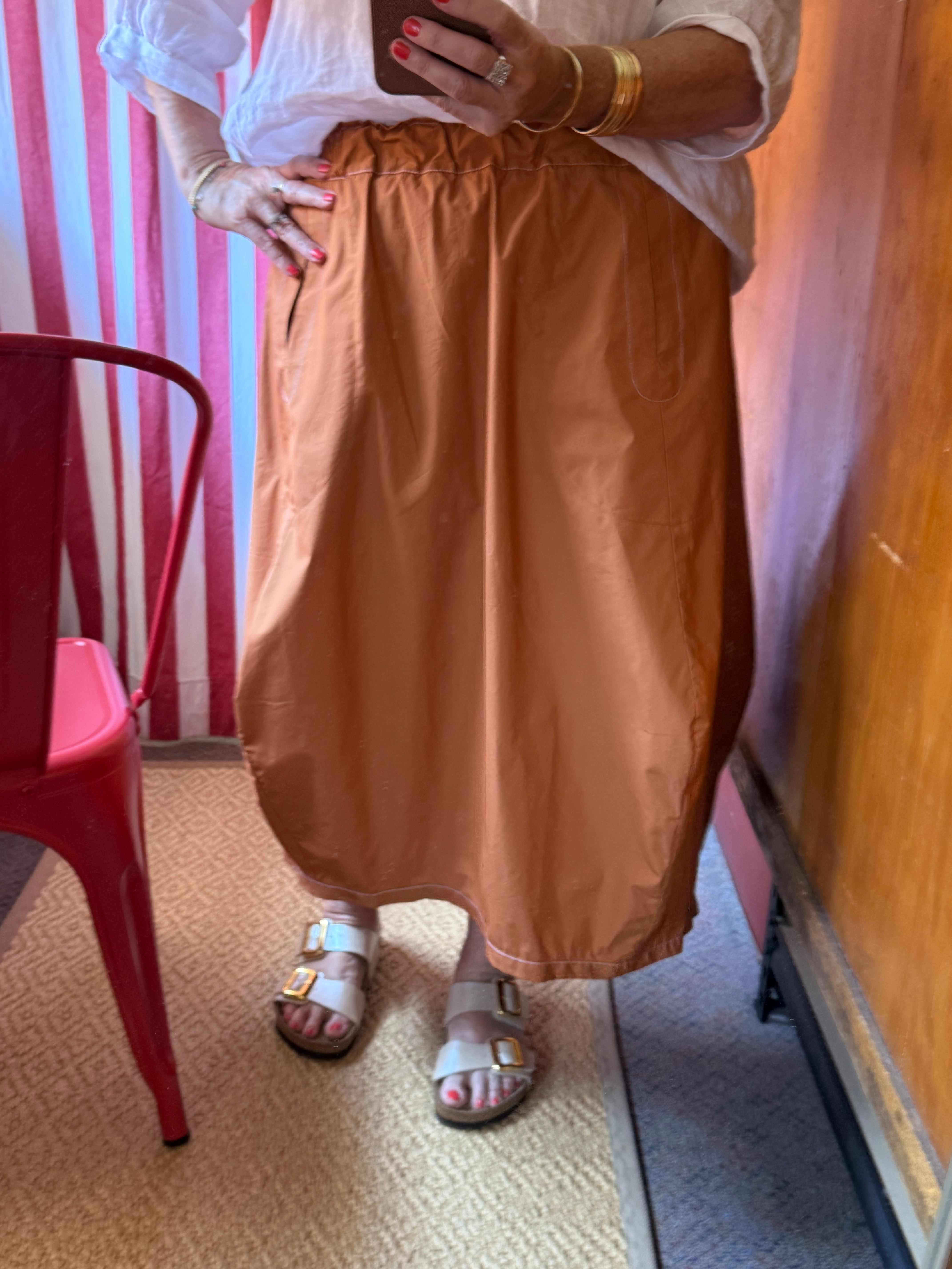 Kaari cotton Skirt - Rust