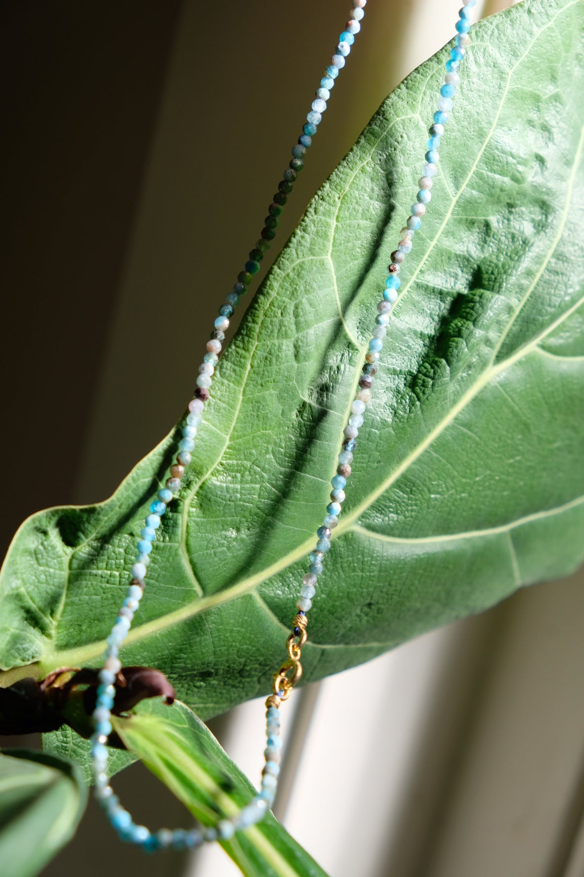 semi-precious stones necklace - small turquoise