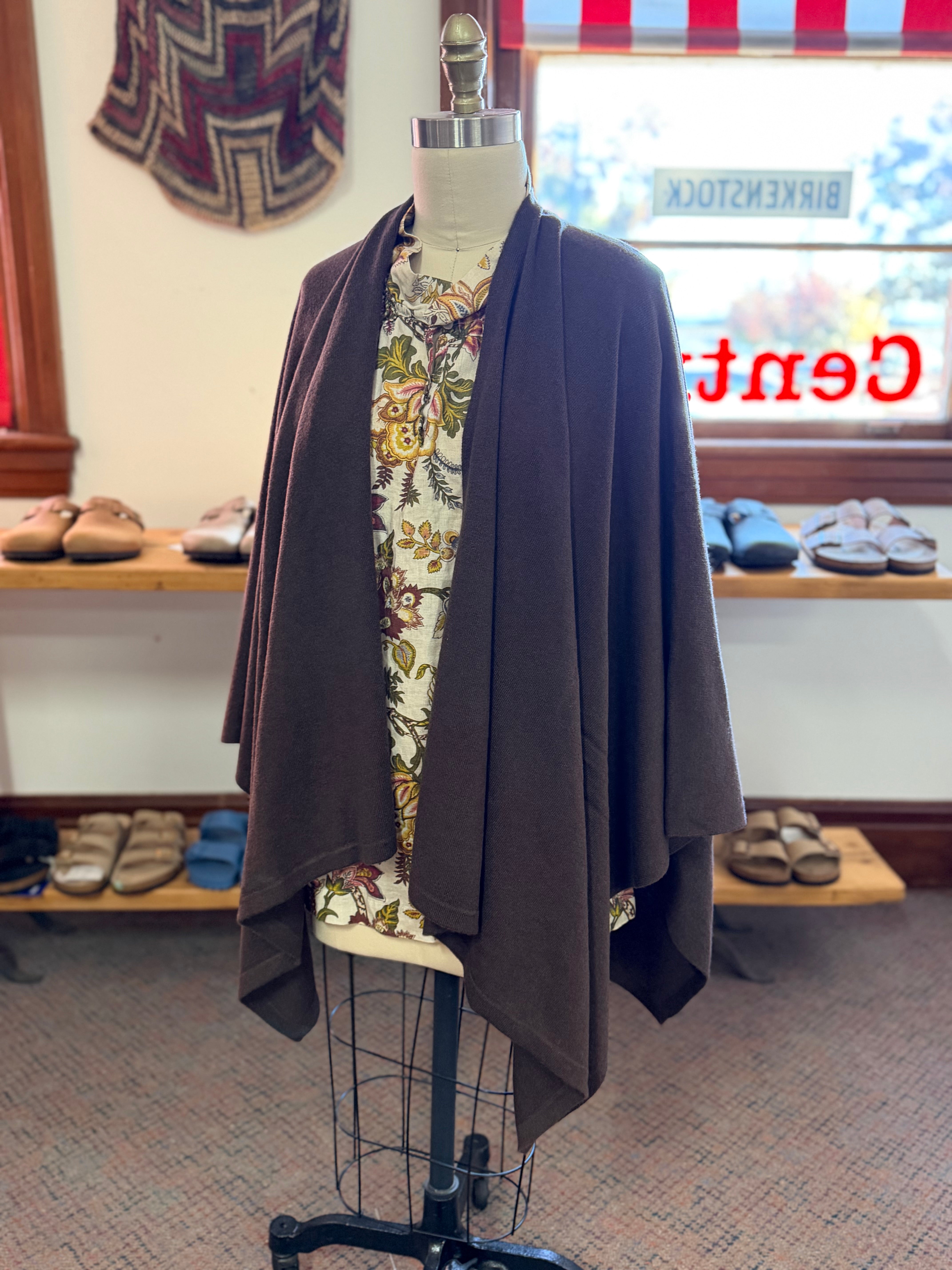 Matilda wool/cashmere shawl - Carob